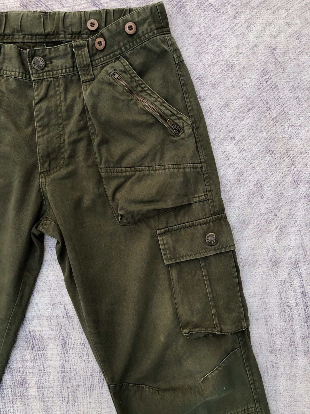 Vintage Green 🇯🇵 Multi-Pocket Tactical Cargo Pants 8 Pocket Size US 32 / EU 48 - 5 Thumbnail