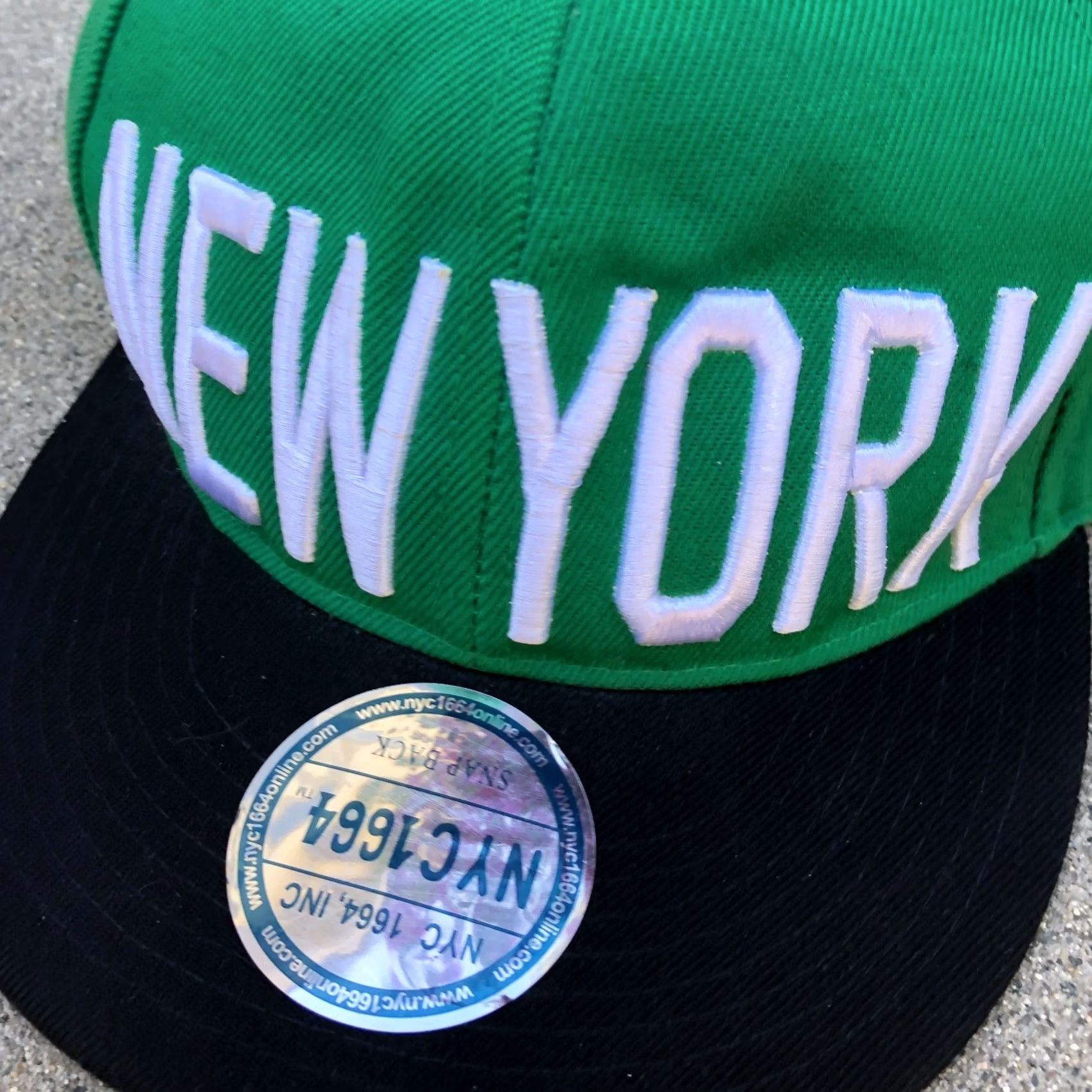 Vintage NYC 1664 THE NEW YORK CITY Snapback Hat Men's Green Adjustable Cap Embroidered Size ONE SIZE - 2 Thumbnail