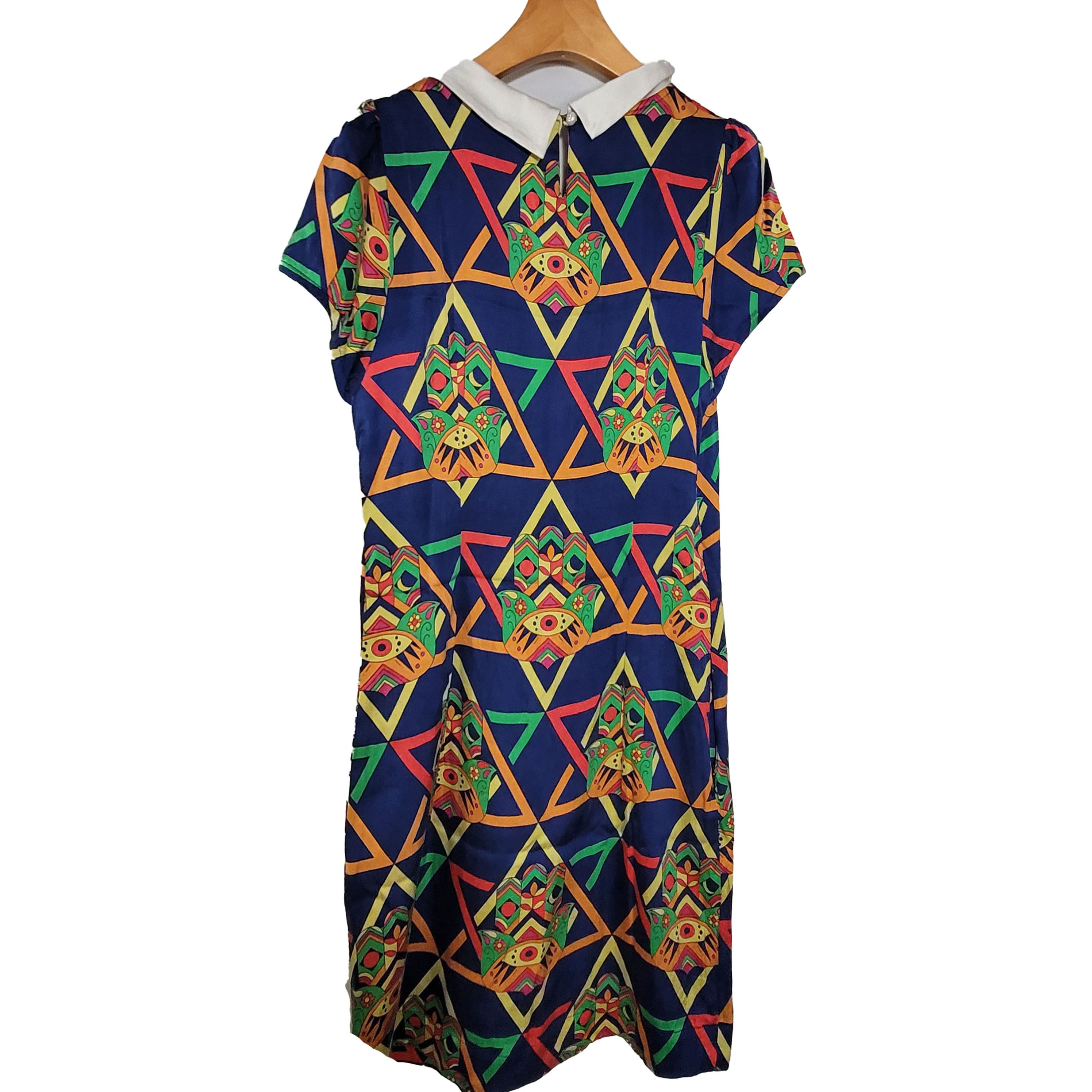 Other Women's Silk Size XS Short Sleeve Satin Dress SCK254 Size XS / US 0-2 / IT 36-38 - 2 Thumbnail