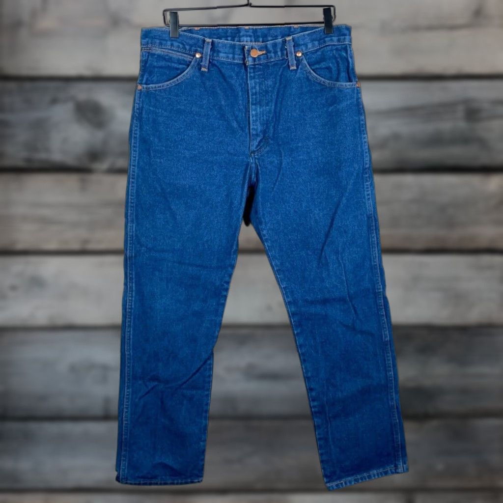 Wrangler VINTAGE Wrangler Cowboy Cut Jeans Men's 34 x 32 Blue Denim 90s Retro Western Regular Fit Size US 34 / EU 50 - 1 Thumbnail