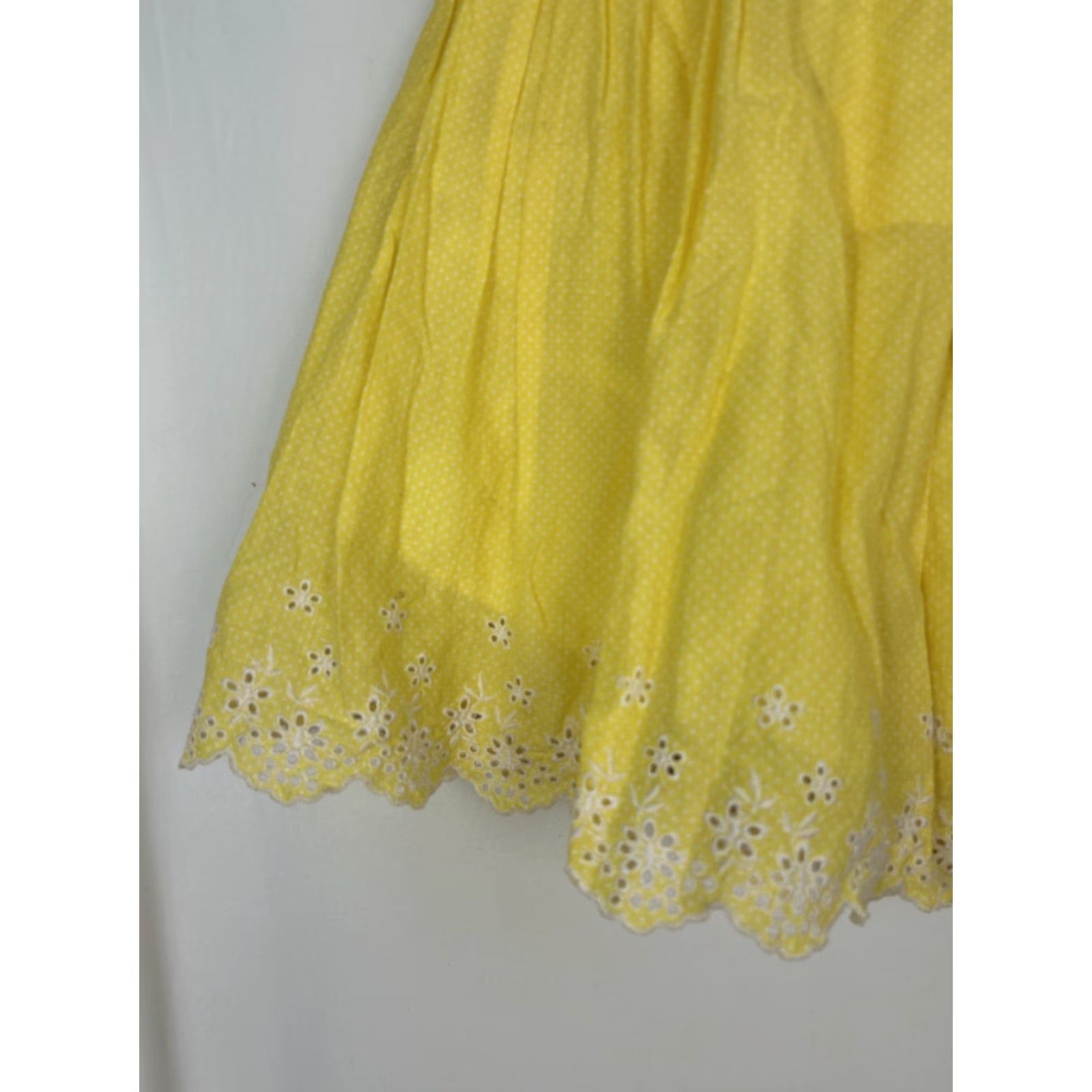 Vintage VINTAGE A Line Yellow Polka Dot Eye Lit Skirt Womens Small Size 28" / US 6 / IT 42 - 7 Thumbnail