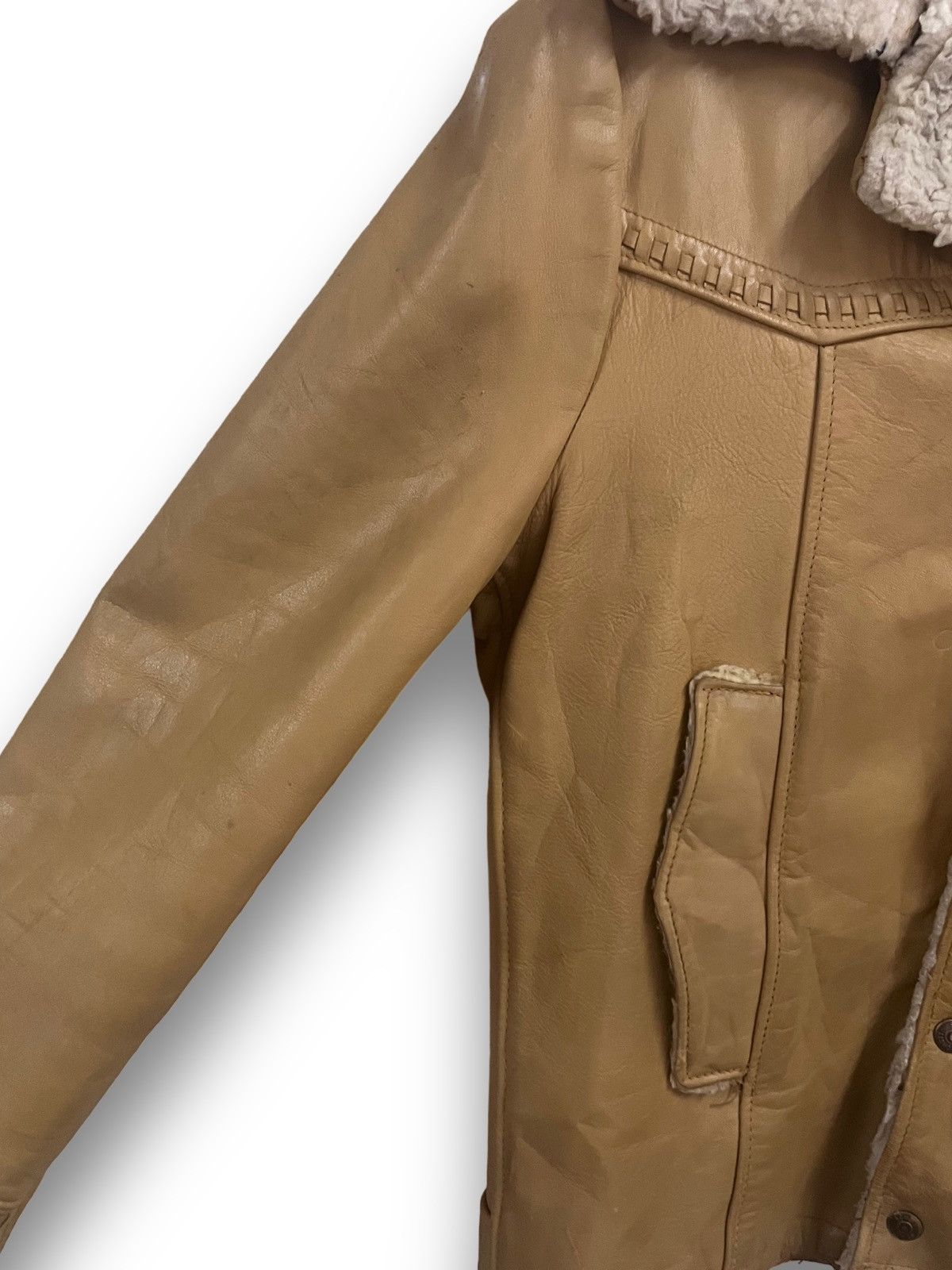 Schott Vintage Rancher By Schott Fleece Leather Jacket Size US M / EU 48-50 / 2 - 2 Thumbnail