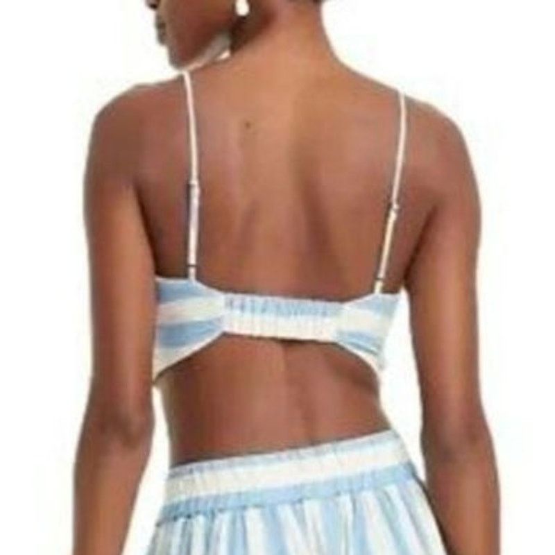Other A New Day Blue & White Linen Bikini Crop Bra Tank Top L Size L / US 10 / IT 46 - 2 Thumbnail