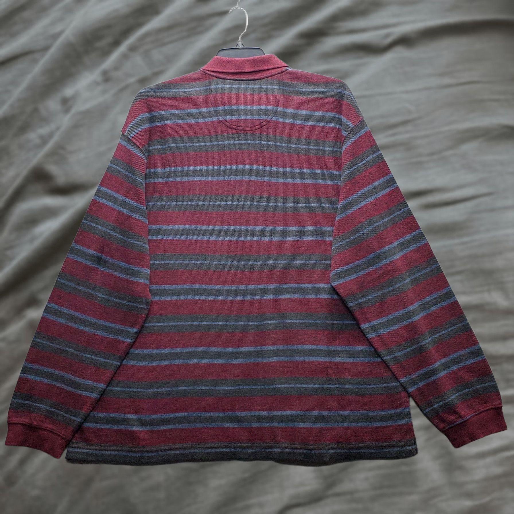 Izod IZOD Polo Shirt Mens XXL Multicolor Striped Knit Long Sleeve Slit Popover EUC Size US XXL / EU 58 / 5 - 1 Thumbnail