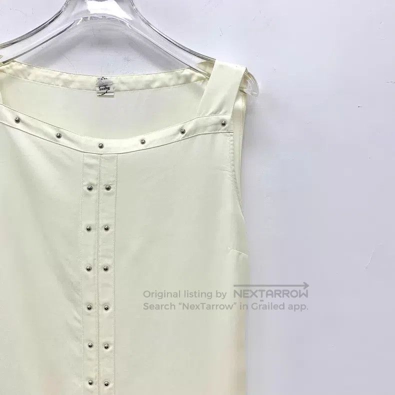 Hermes Hermes Off-white round neck sleeveless silk dress Size XS / US 0-2 / IT 36-38 - 3 Thumbnail