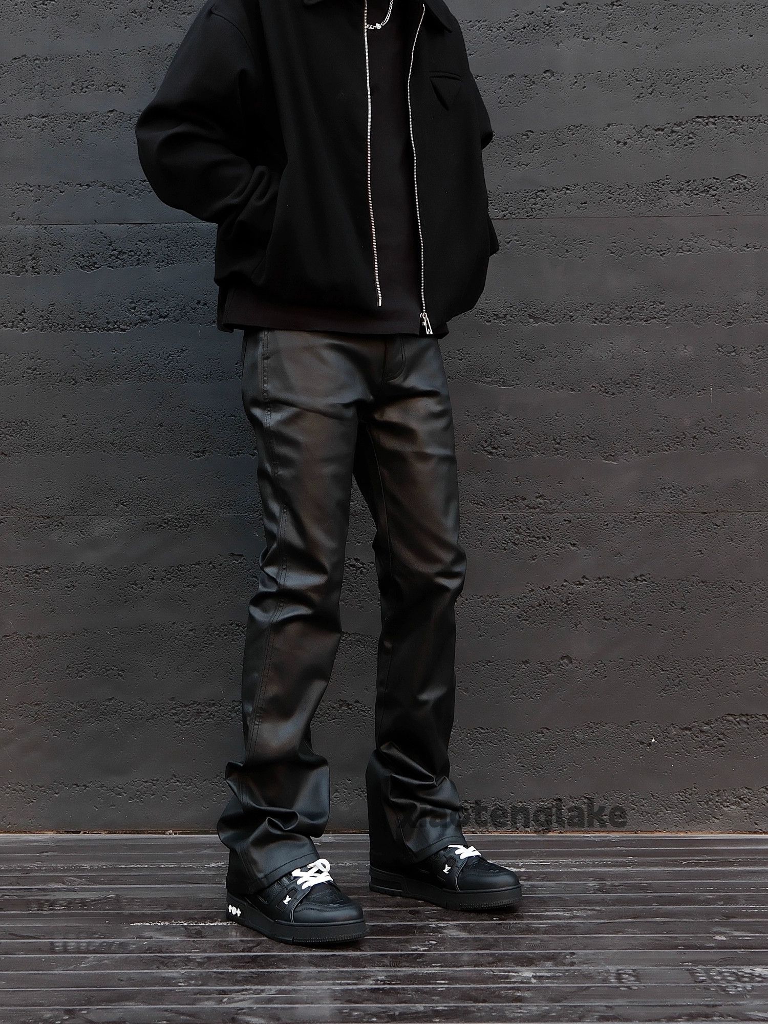 Designer × Jean × Vintage wax punk grunge bootcut flared hiphop jeans Size US 32 / EU 48 - 9 Thumbnail