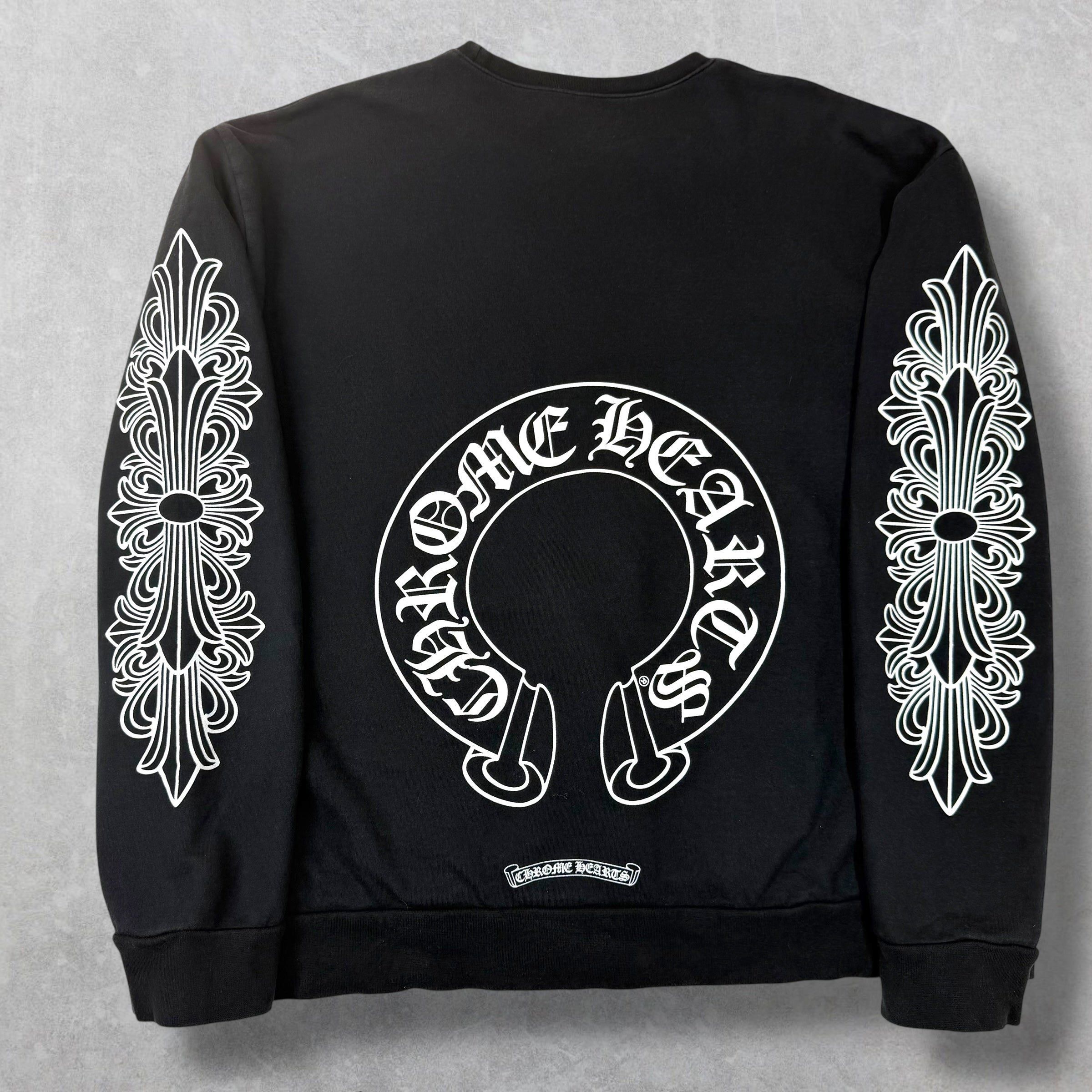 Chrome Hearts Chrome Hearts Horseshoe Floral Crewneck Black L Size US L / EU 52-54 / 3 - 2 Thumbnail