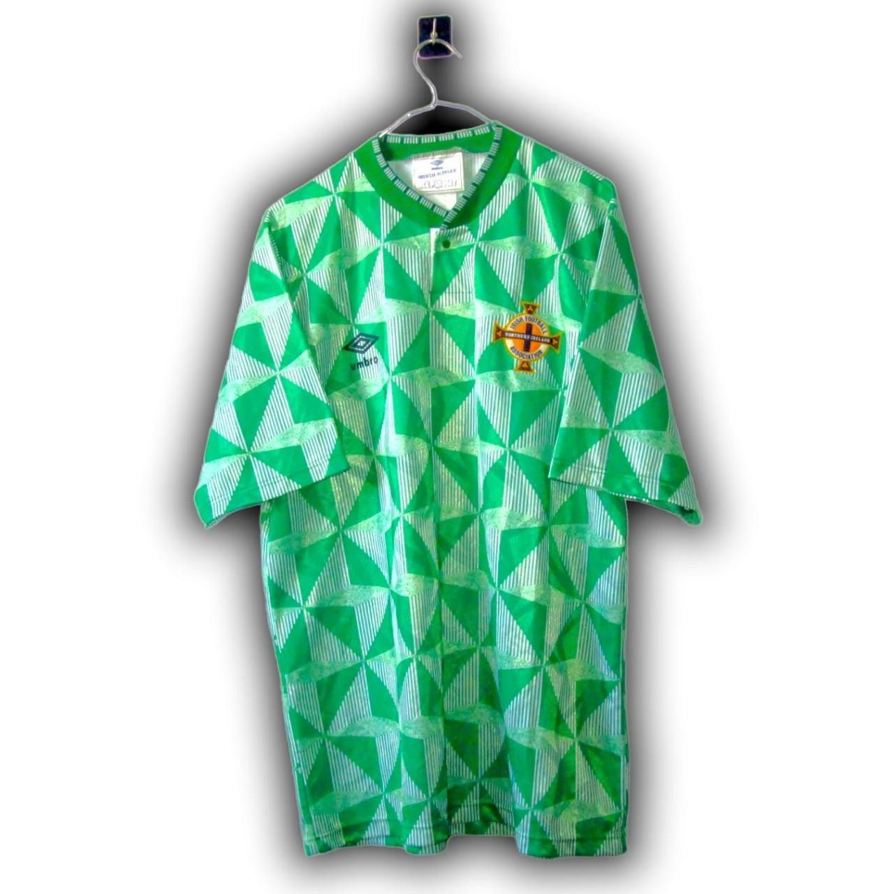 Umbro North Ireland Irish 1990 1991 1992 Home Shirt Jersey Size US L / EU 52-54 / 3 - 2 Thumbnail