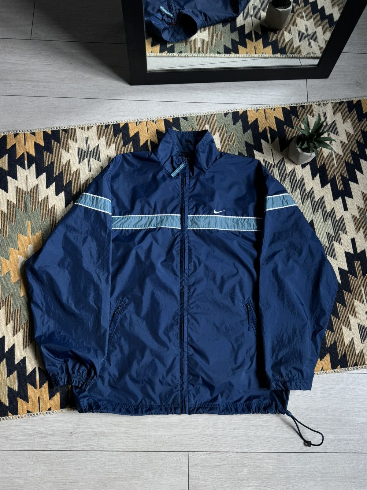 Nike Vintage Nike Nylon Swoosh Y2K Track Jacket Size US S / EU 44-46 / 1 - 1 Thumbnail