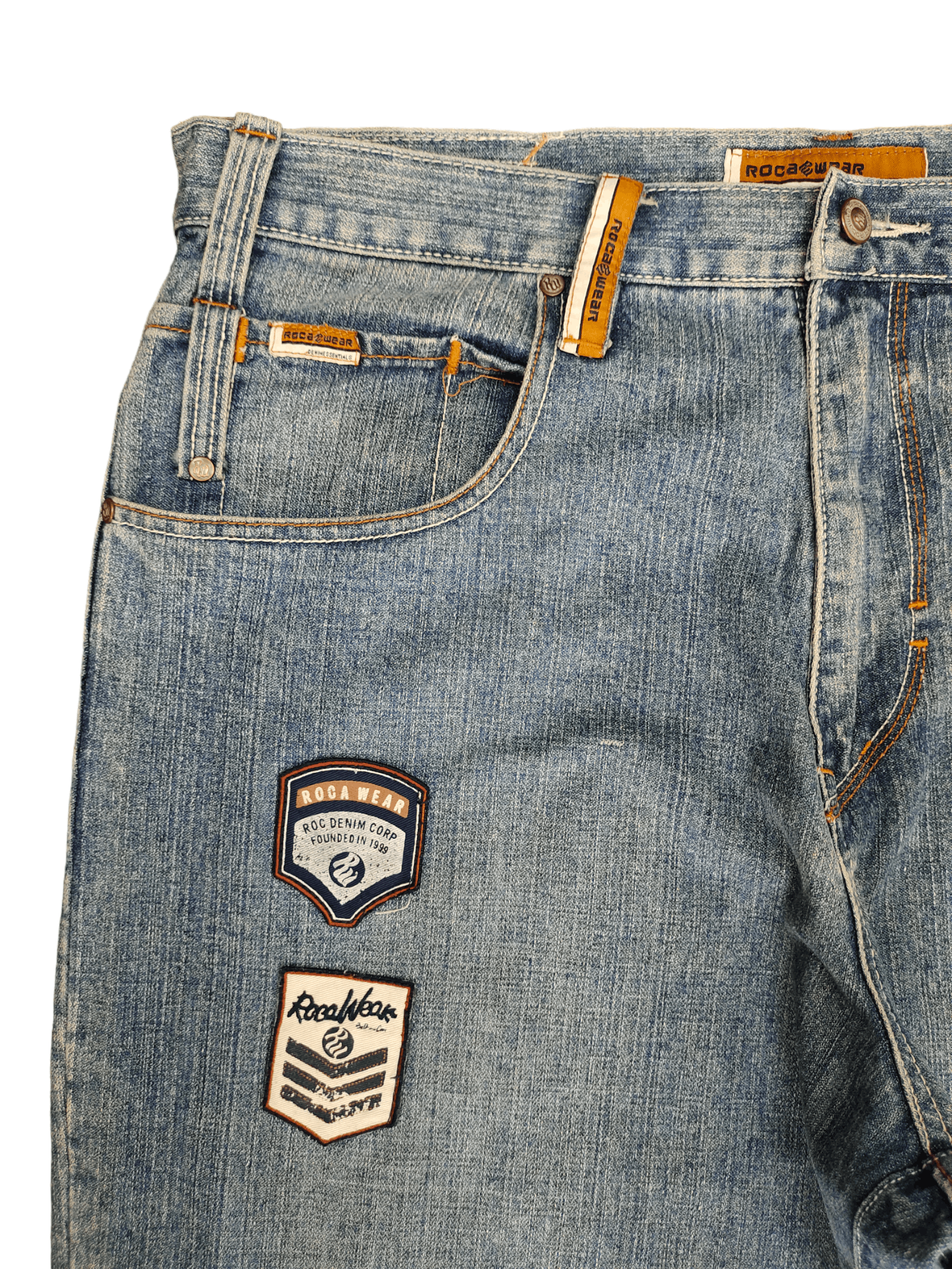 Rocawear Baggy Jeans Rocawear Patches Denim Wide Loose Y2k Jnco Size US 40 / EU 56 - 4 Thumbnail
