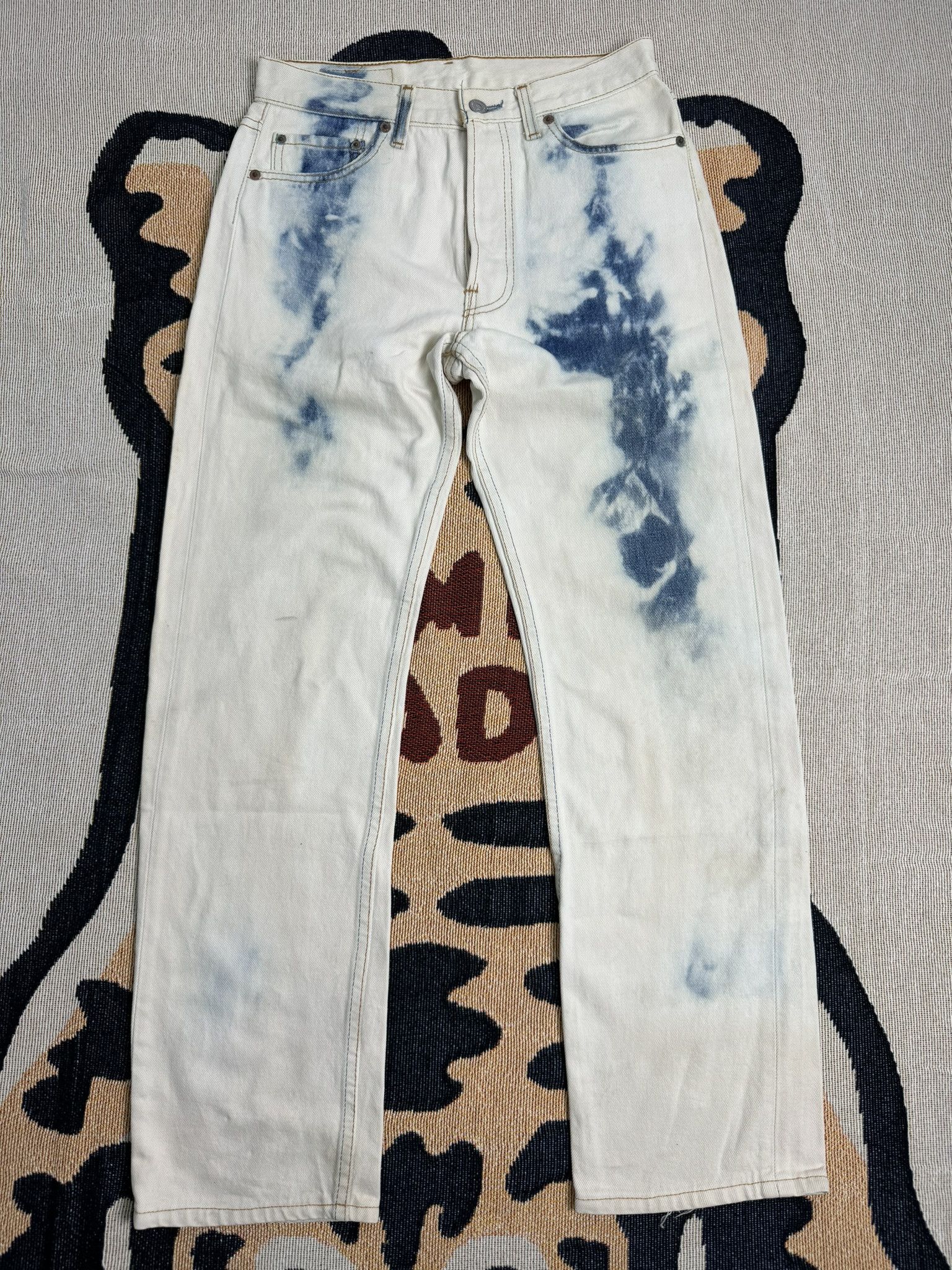 image of Vintage Levis 501 Rindem 524 Buttonfly Bleach Jeans in Bleach Blue, Men's (Size 30)