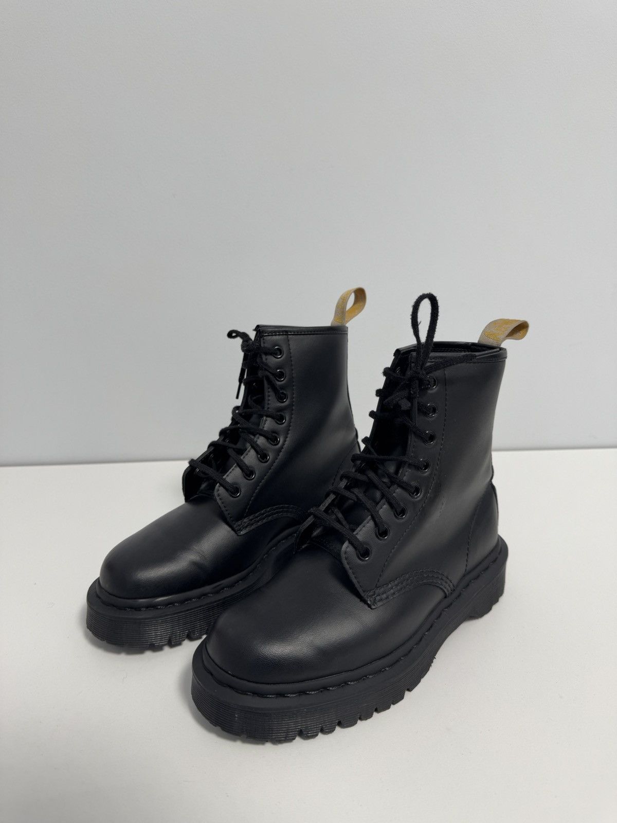 Dr. Martens Dr Martens AirWair Mono Vegan Leather 27032 Lace Boots EU-37 Size US 7 / IT 37 - 1 Thumbnail