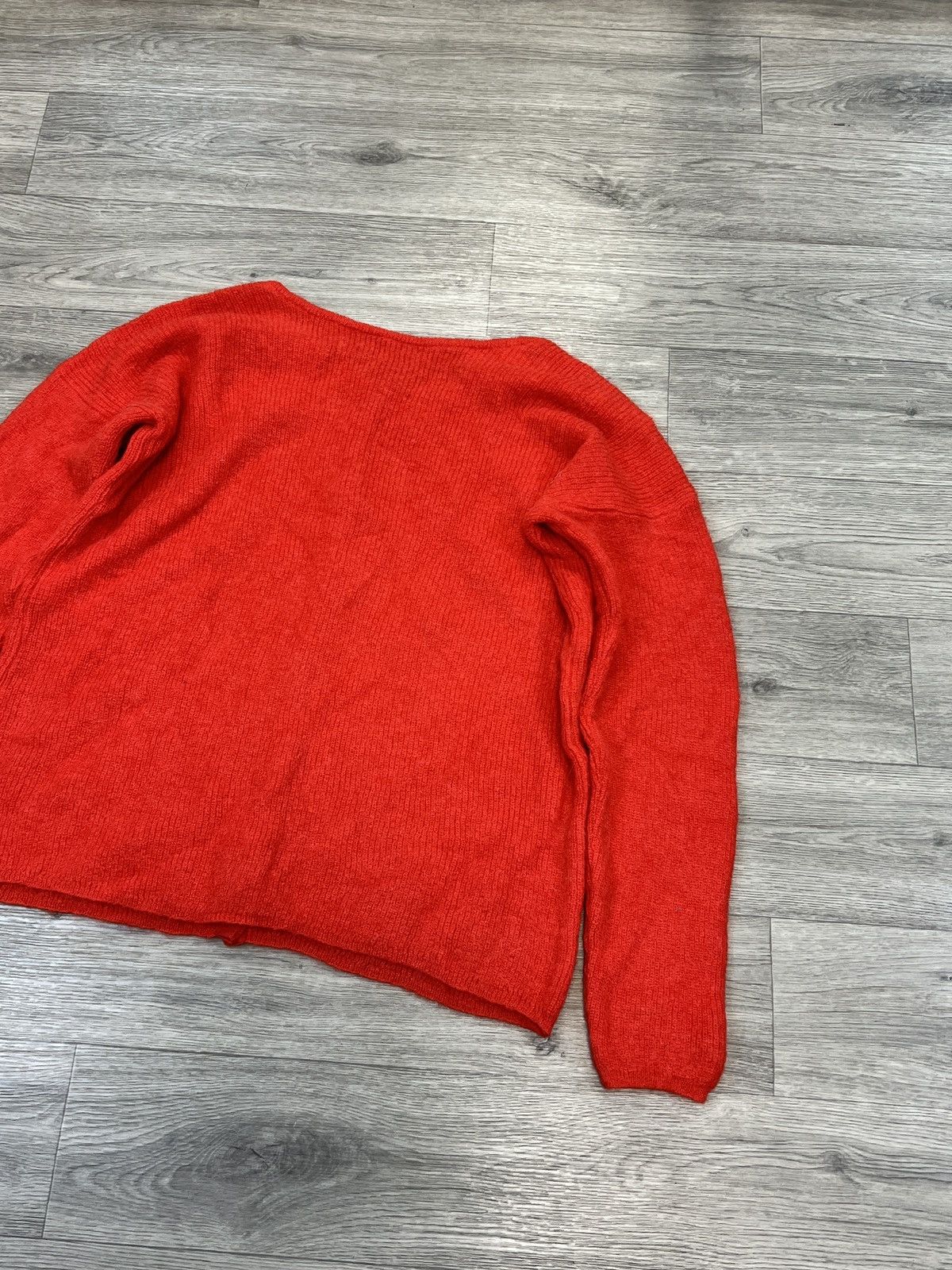 Sezane Women's Sezane Red Mohair-alpaca Rib-knit Cardigan Size M / US 6-8 / IT 42-44 - 12 Thumbnail