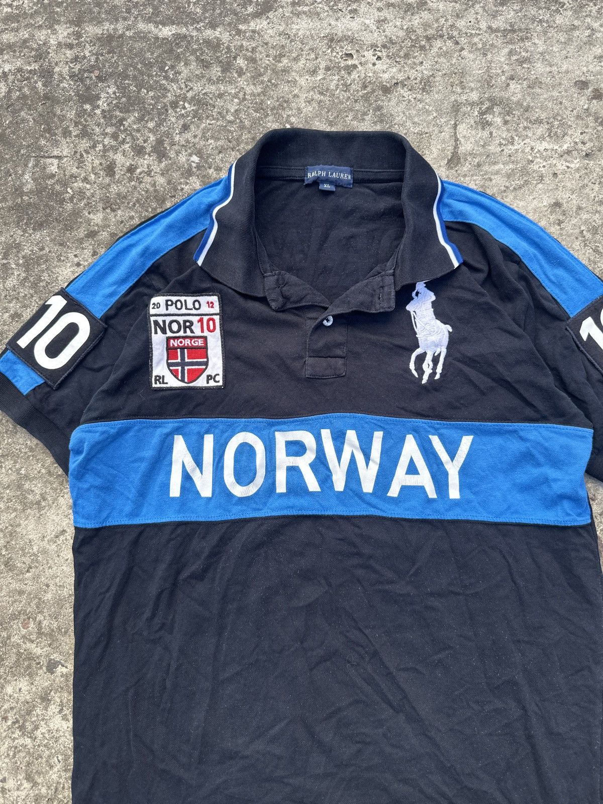 Polo Ralph Lauren Y2K Polo Ralph Lauren Rare Polo Big Logo Norway 10 XL Casual Size US XL / EU 56 / 4 - 4 Thumbnail