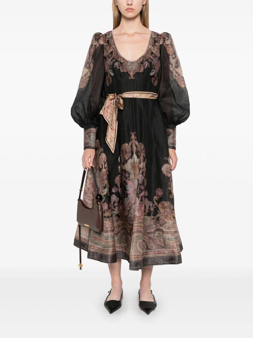 Zimmermann o1s22i1n1024 Structured Midi Dress in Multicolor Size M / US 6-8 / IT 42-44 - 2 Thumbnail