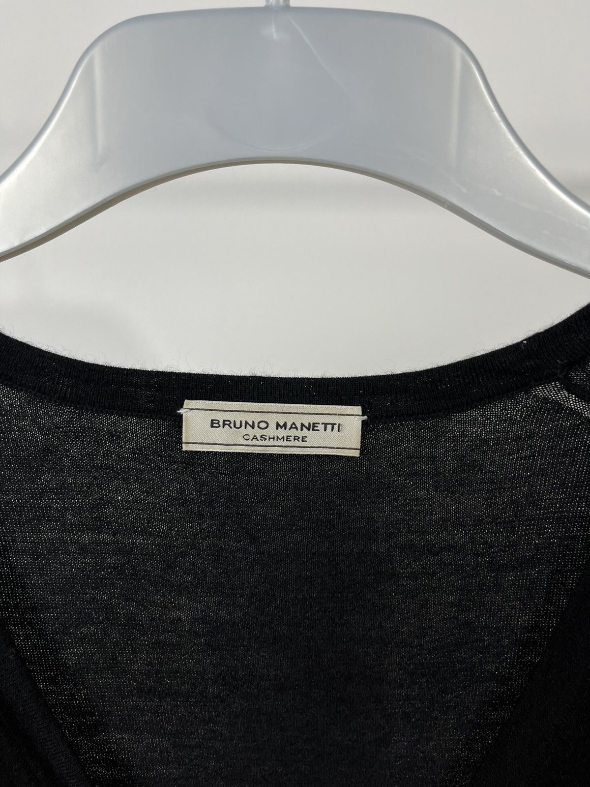 Designer Bruno Manetti Black Cashmere Long Cardigan IT 46 Women’s L Size L / US 10 / IT 46 - 3 Thumbnail