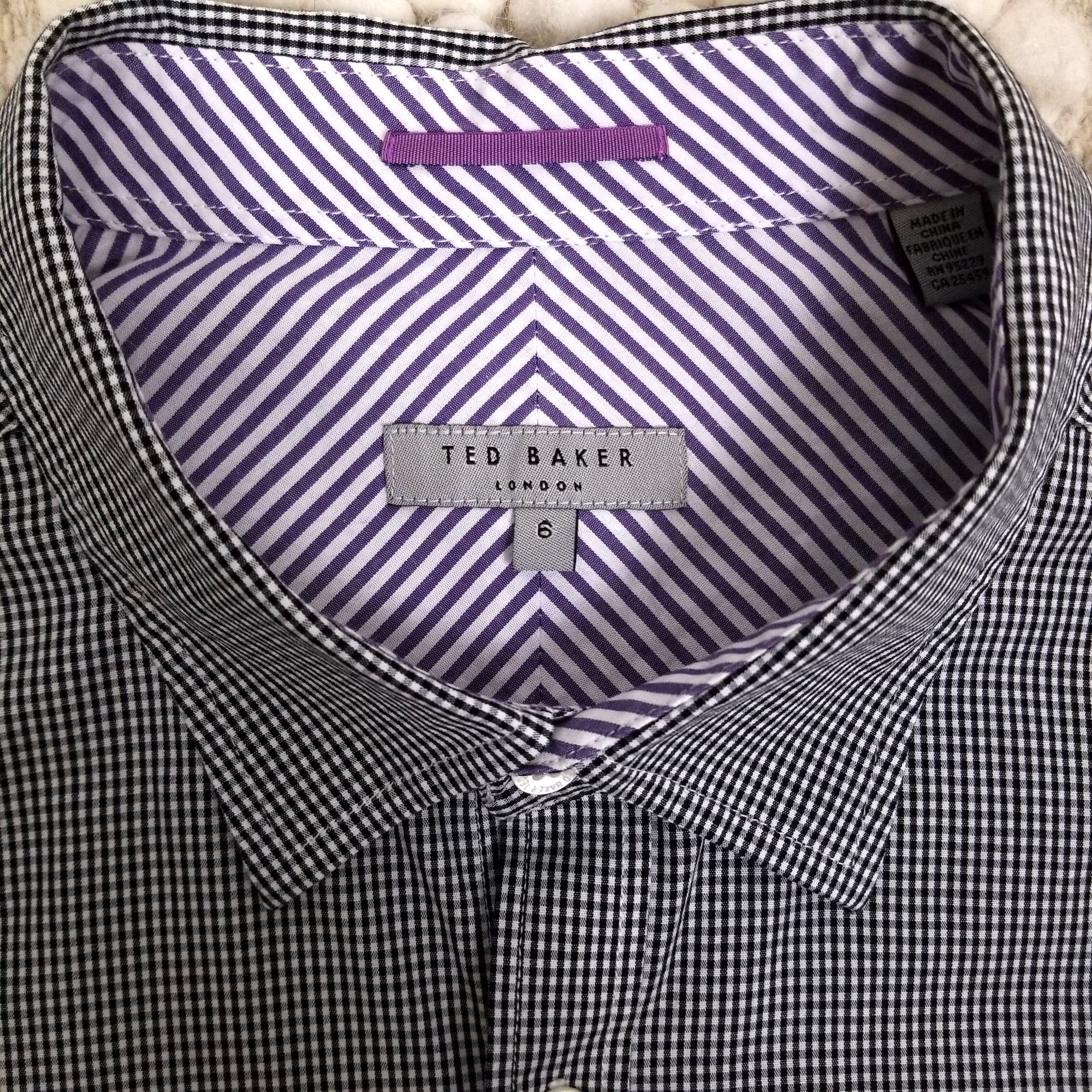 Ted Baker Norping Tapered Fit Collared Shirt in Micro Gingham Size US XXL / EU 58 / 5 - 7 Thumbnail