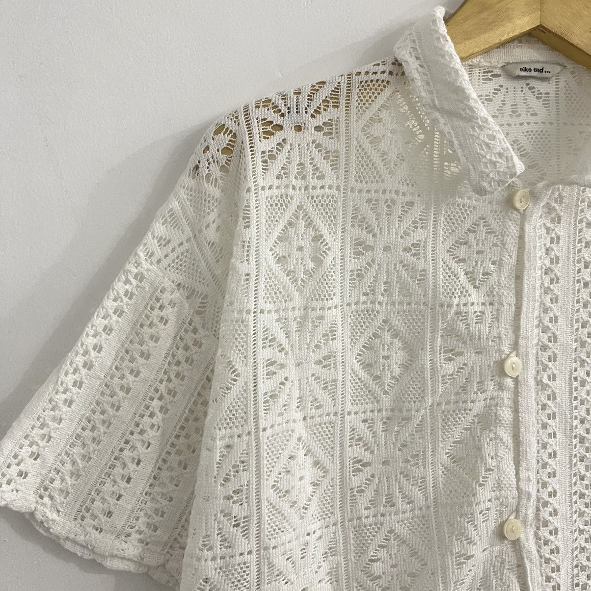 Issey Miyake Niko And Unique Crochet Shirt Size US M / EU 48-50 / 2 - 3 Thumbnail