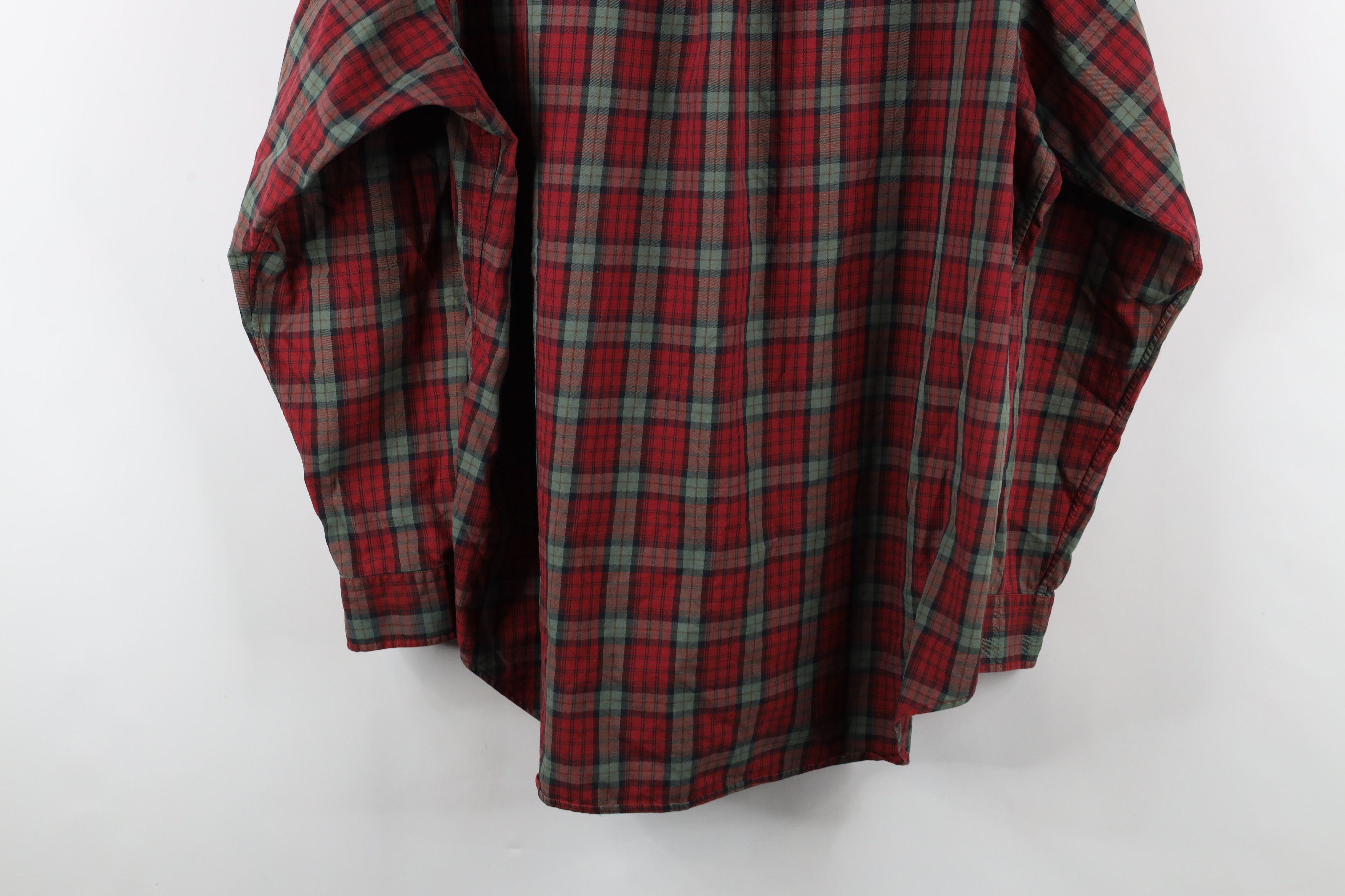 Ralph Lauren × Vintage Vintage 90s Ralph Lauren Pocket Collared Button Shirt Plaid Size US XL / EU 56 / 4 - 11 Thumbnail