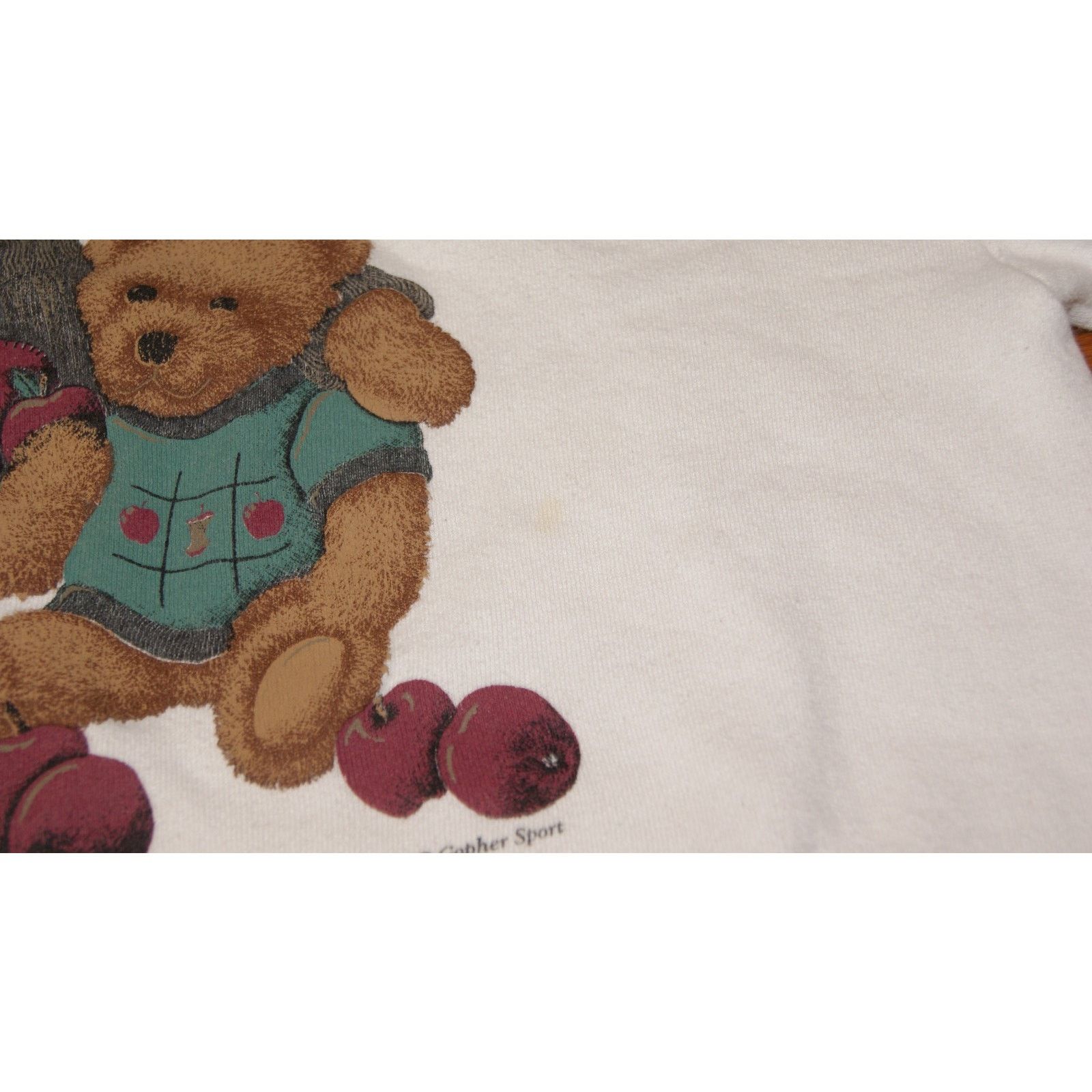 Vintage VTG Teddy Bears Apples Turtleneck Sweatshirt Gopher USA Size L / US 10 / IT 46 - 10 Thumbnail