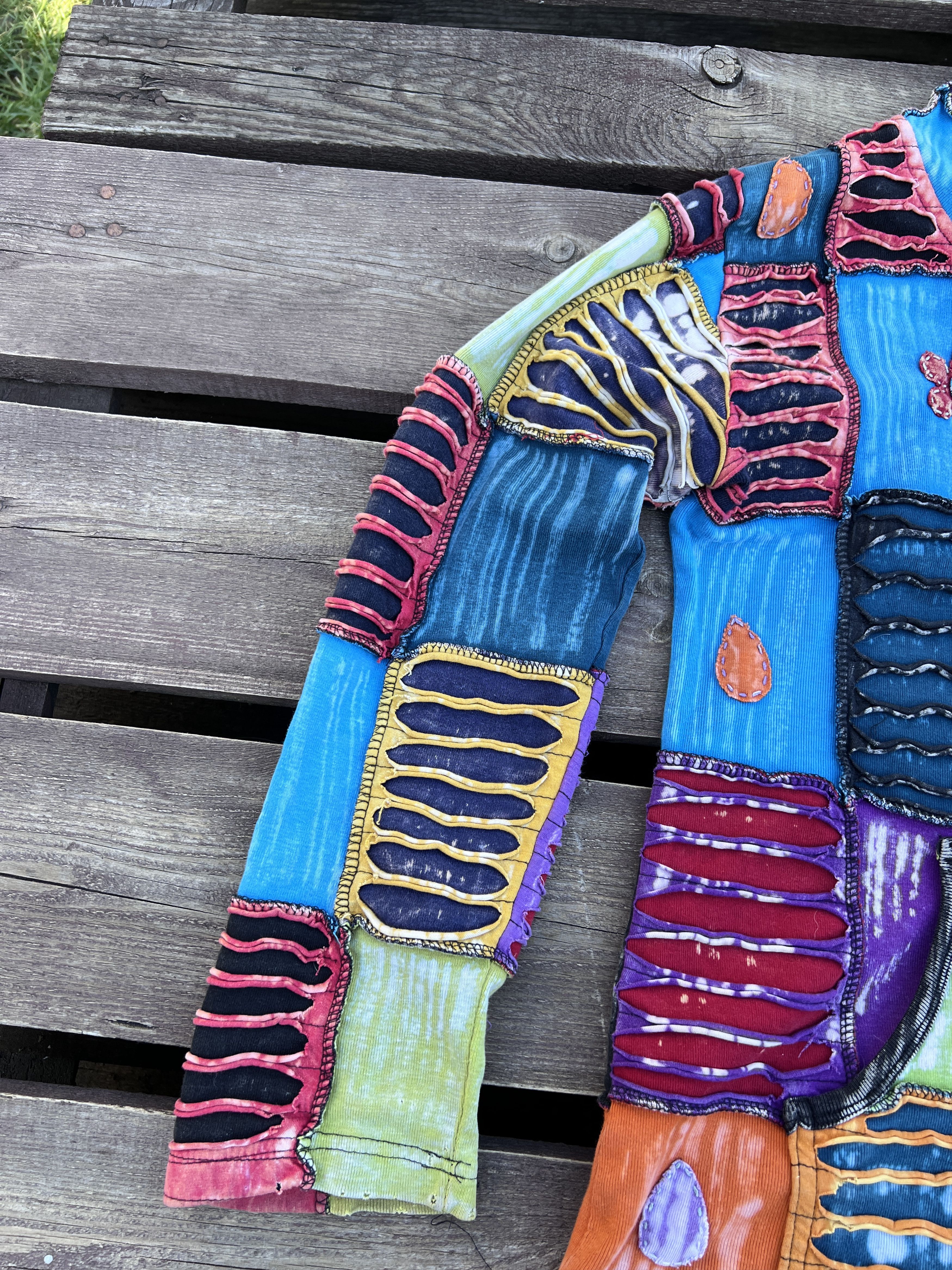 Vintage Avant Garde Y2K Nepal Patchwork Zip Up Elf Hoodie Vintage Size US M / EU 48-50 / 2 - 8 Thumbnail