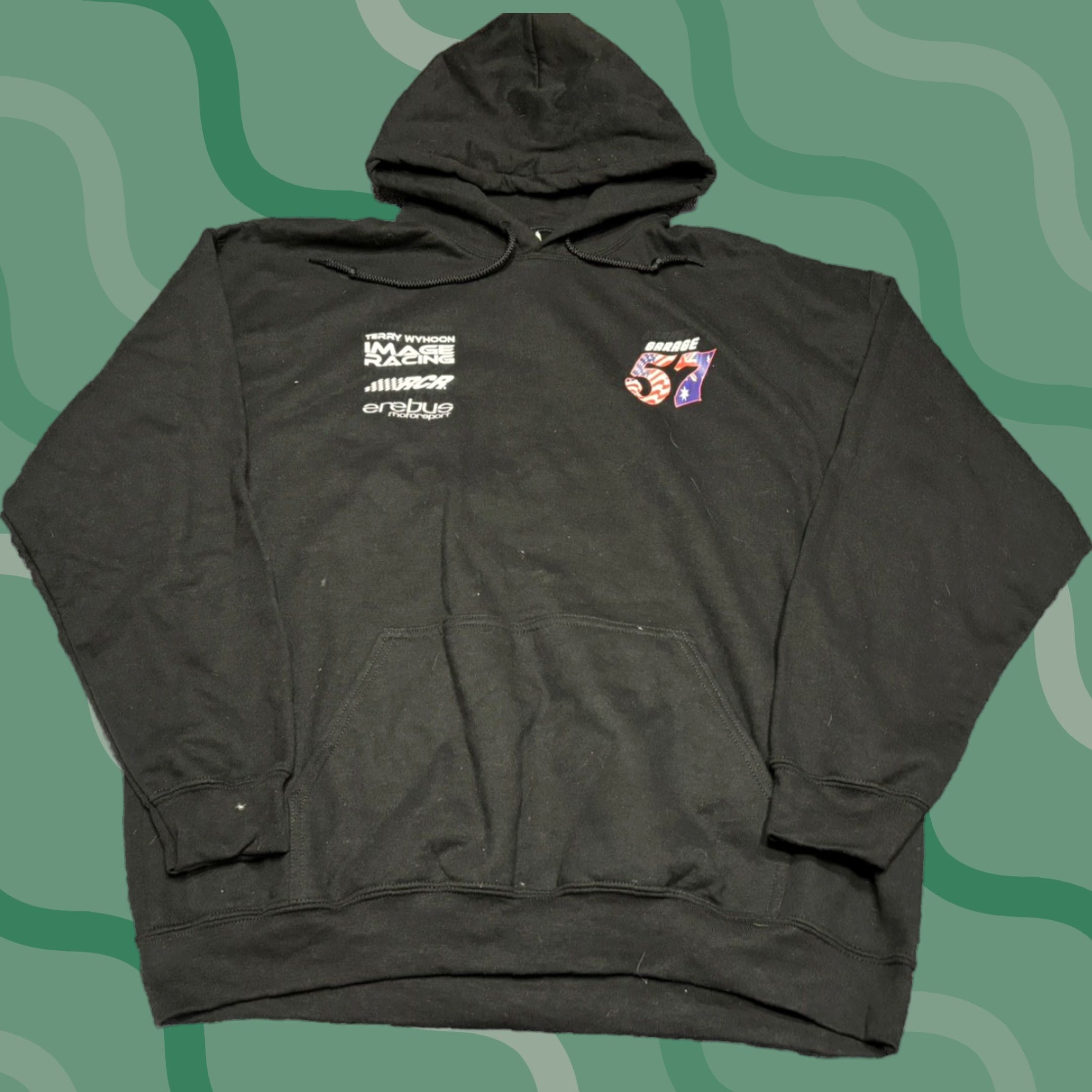 Vintage Erebus Motorsport Black Hoodie XL Men Pullover Racing J6 RCR Terry Wyhoon Size US XL / EU 56 / 4 - 1 Thumbnail