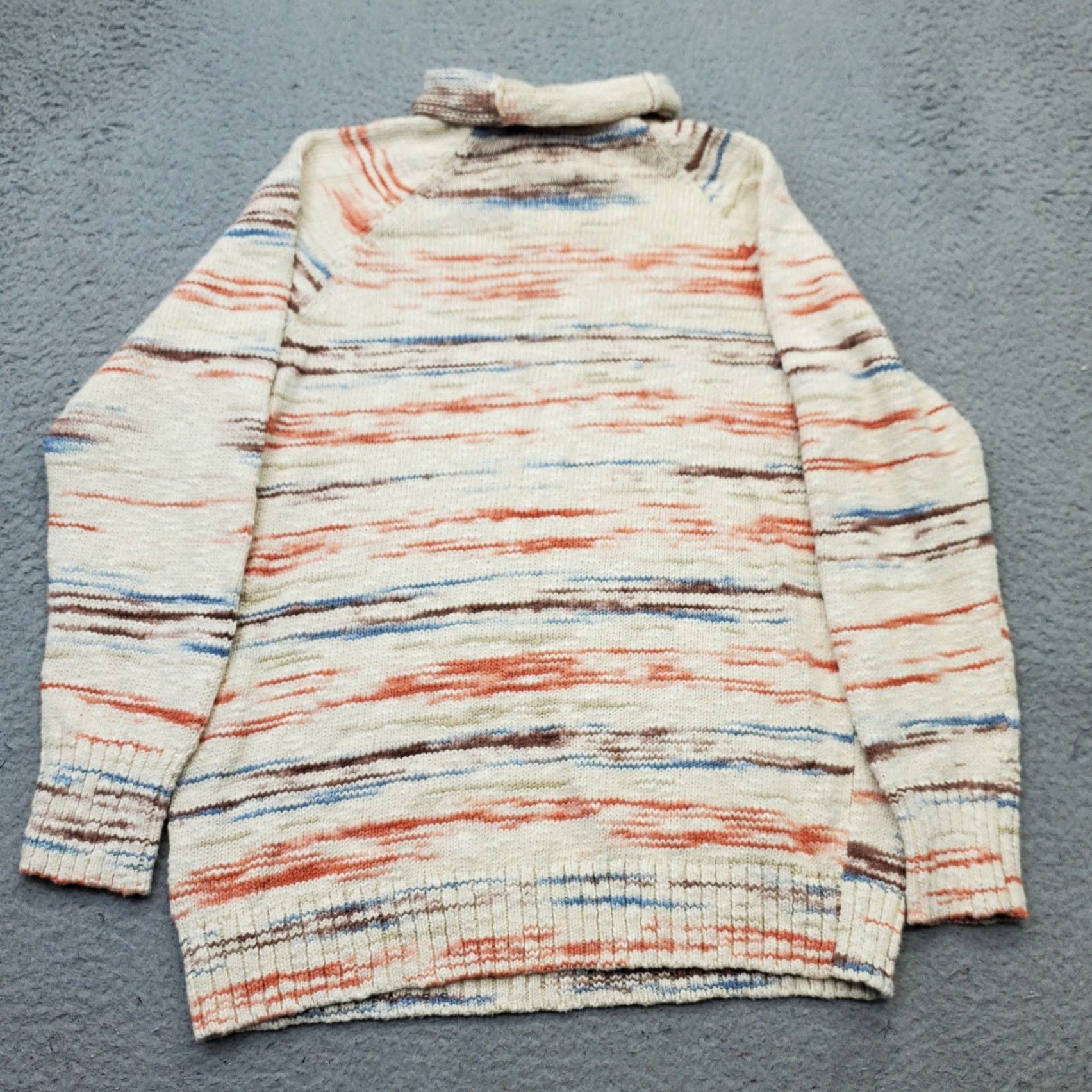 Vintage L.L. Bean Sweater Womens M Multi Space Dye Raglan Sleeve Mock Neck 513754 Size M / US 6-8 / IT 42-44 - 2 Thumbnail