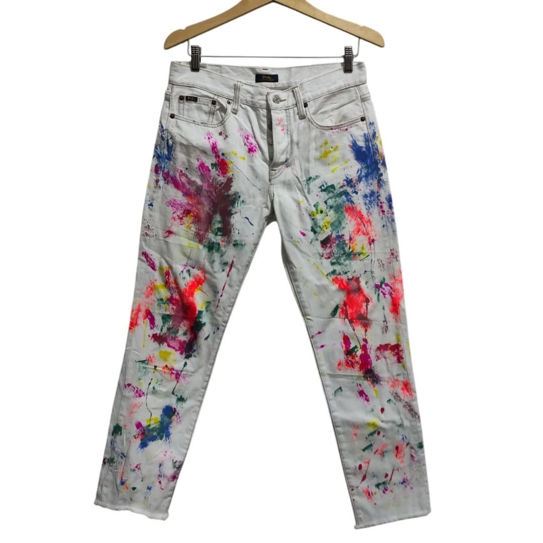 Polo Ralph Lauren Polo Ralph Lauren Paint Splatter Jeans Size 30 Size 30" / US 8 / IT 44 - 1 Thumbnail