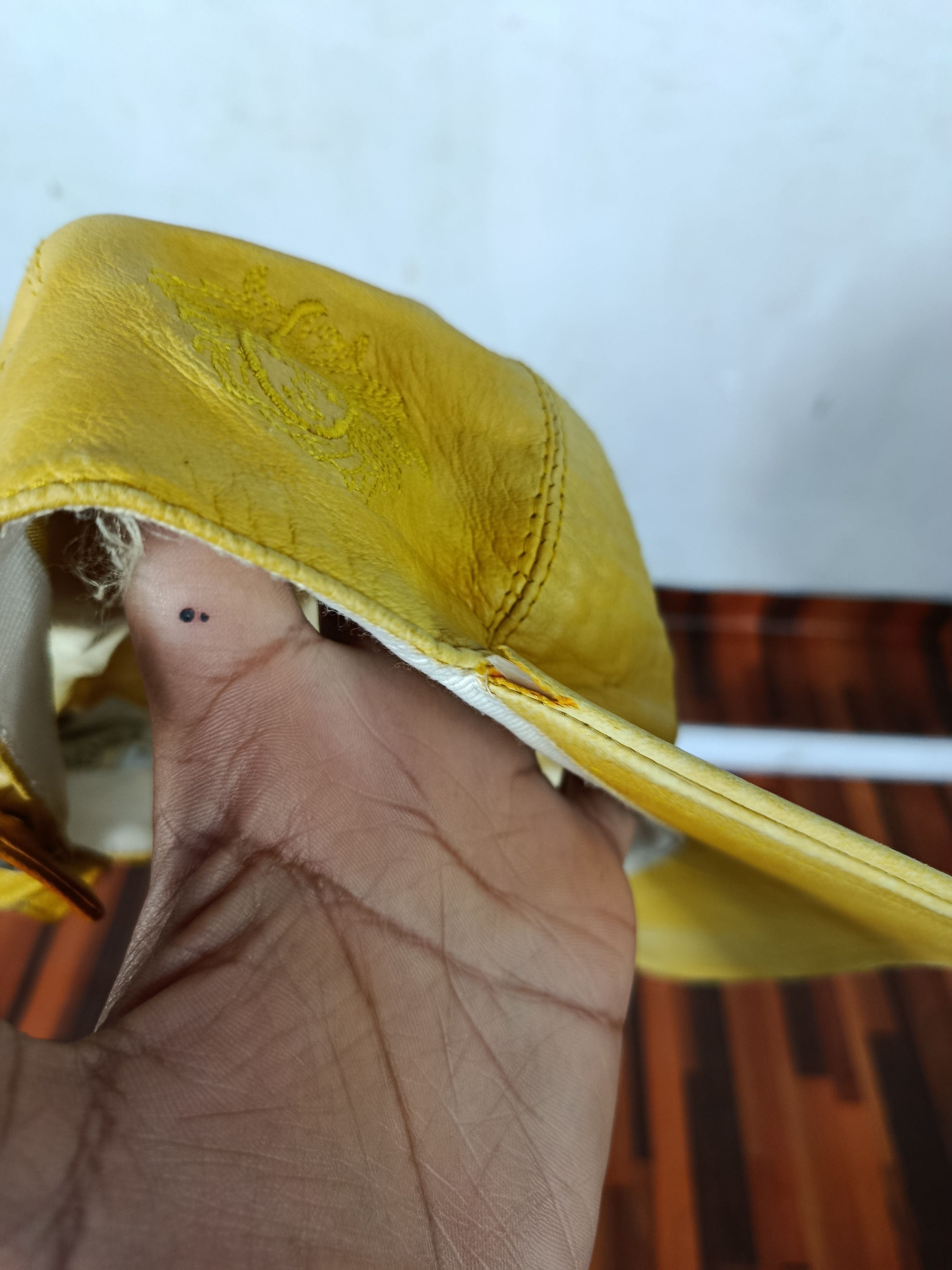 Versace Vintage 90s Gianni Versace Leather Embroidery Hats Size ONE SIZE - 6 Thumbnail