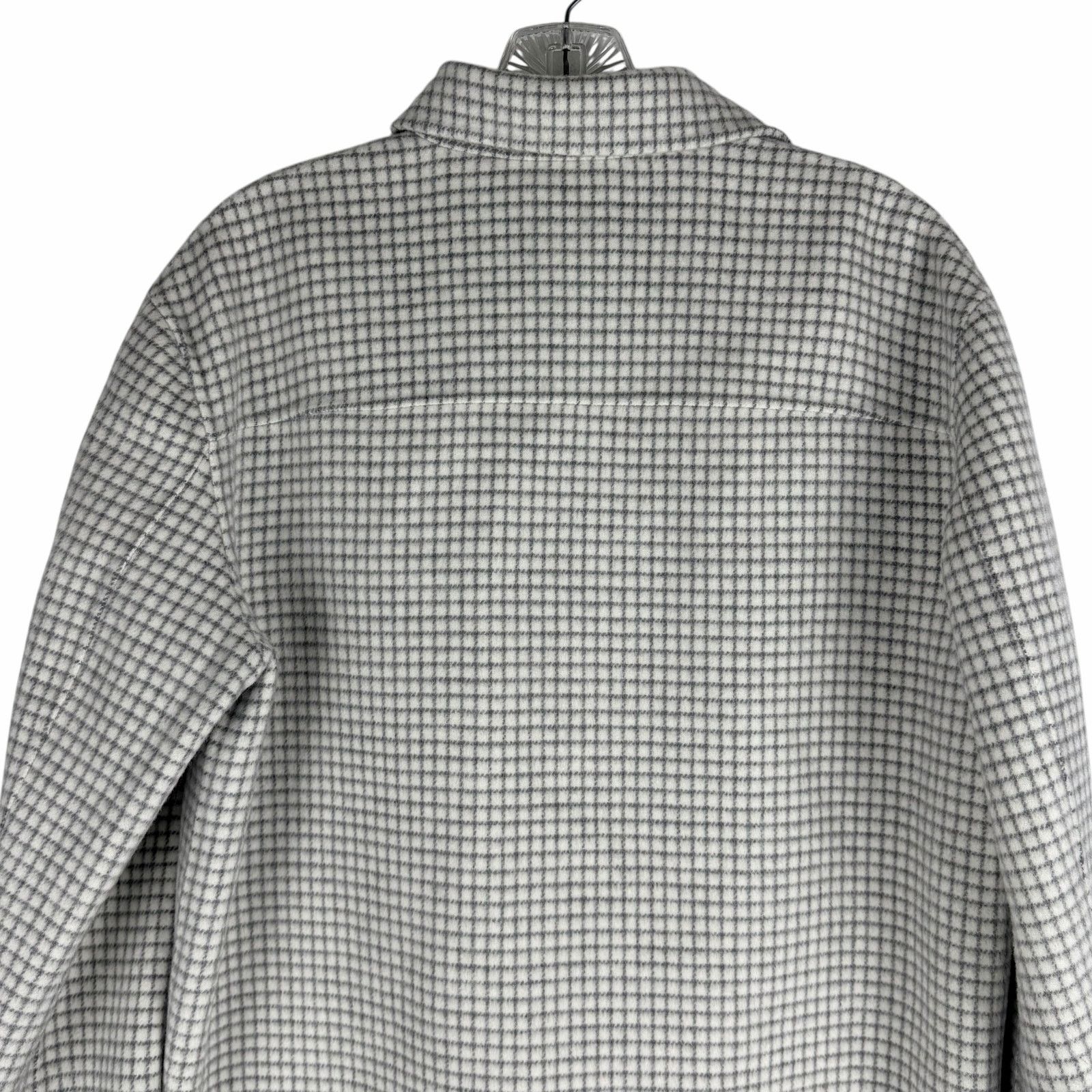 Theory Theory 100% Wool Check Pattern Shirt Jacket White Size S Size S / US 4 / IT 40 - 9 Thumbnail