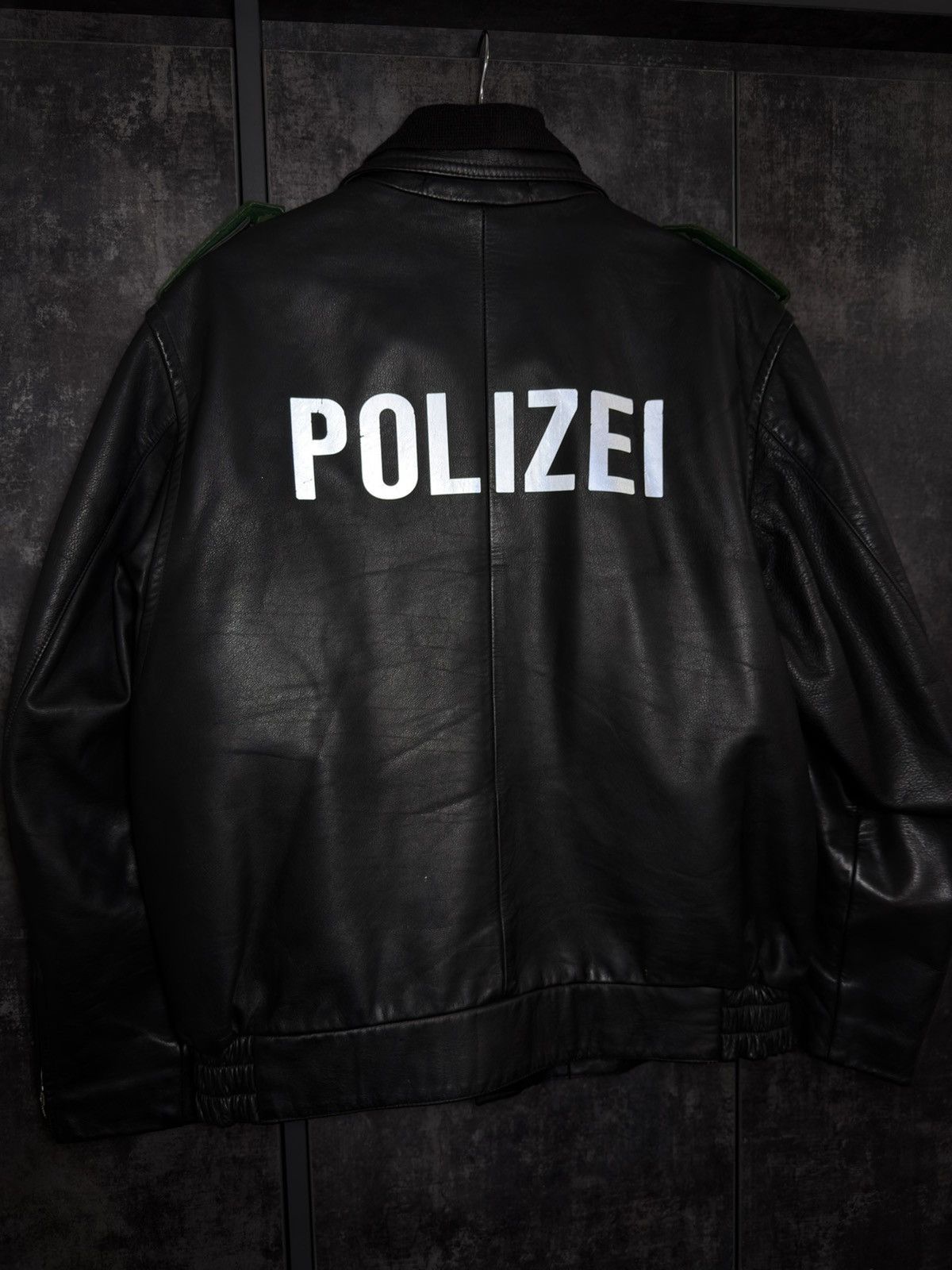 Vintage Crazy Vintage 90s Polizei Leather Aviator Jacket Vetements Size US L / EU 52-54 / 3 - 18 Thumbnail