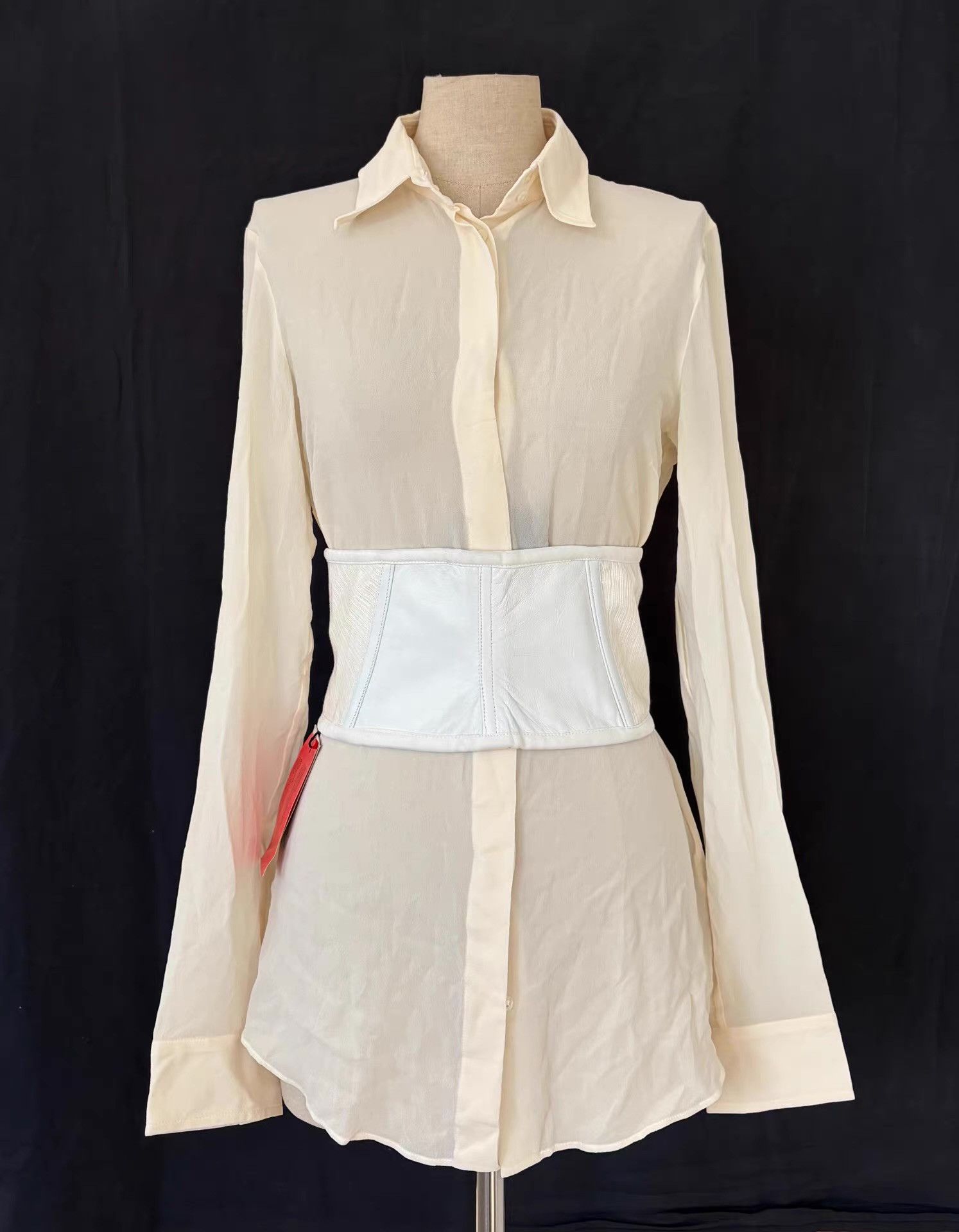 Versace Gianni Versace Genuine Leather Panel Waist Cincher。Ｑ21 Size M / US 6-8 / IT 42-44 - 1 Thumbnail