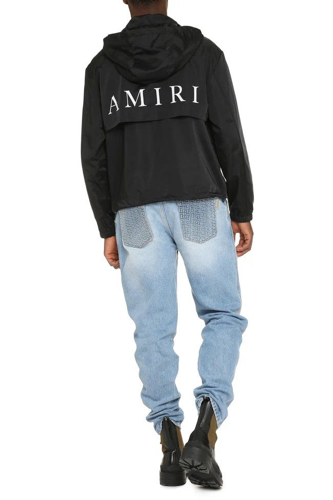 Amiri o1mle0325 Lightweight Nylon Anorak Jacket in Black Size US S / EU 44-46 / 1 - 4 Thumbnail