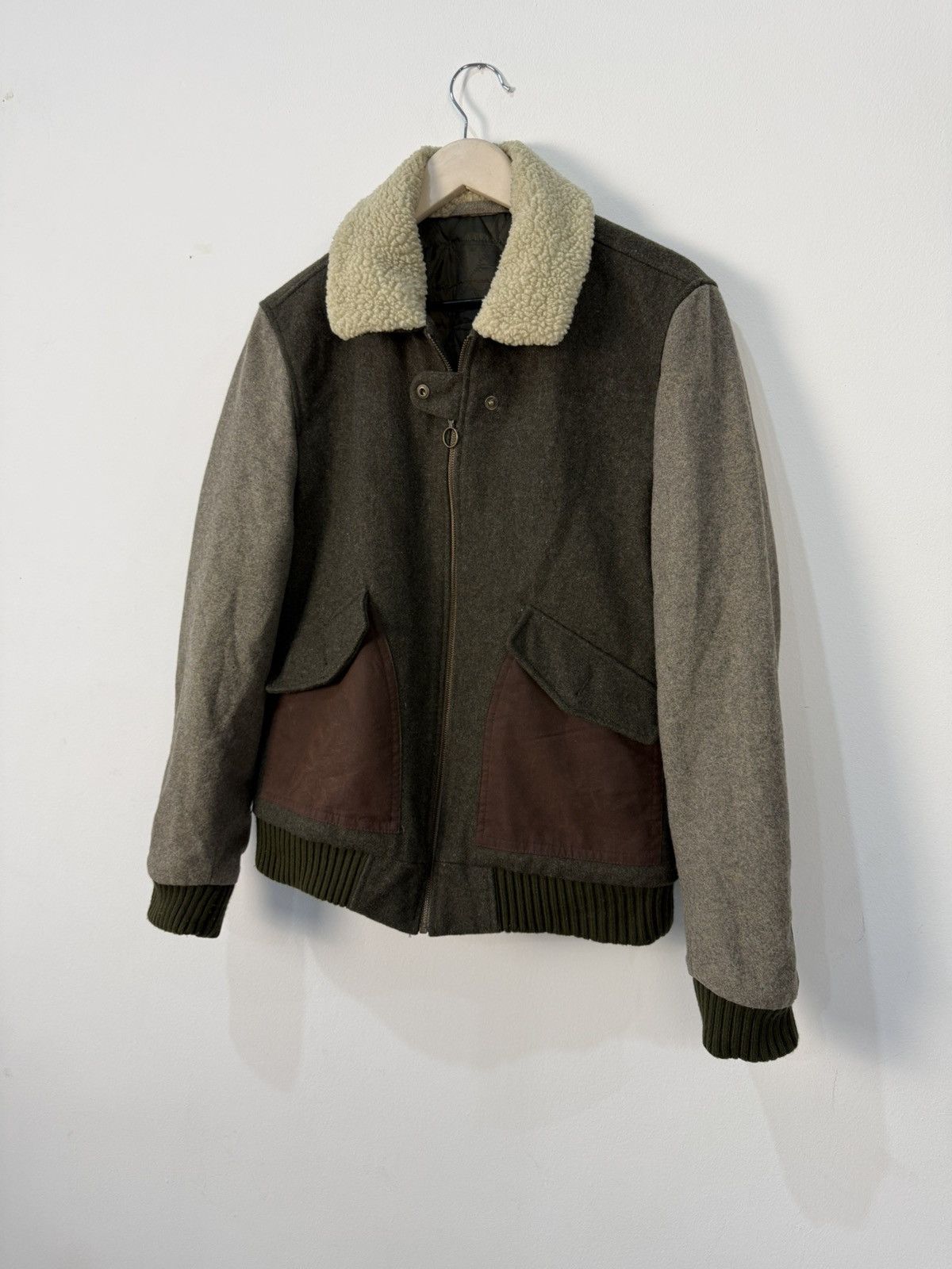 Aviator Nation Vintage Wool Aviator Bomber Jacket Sherpa Military Style Size US M / EU 48-50 / 2 - 3 Thumbnail