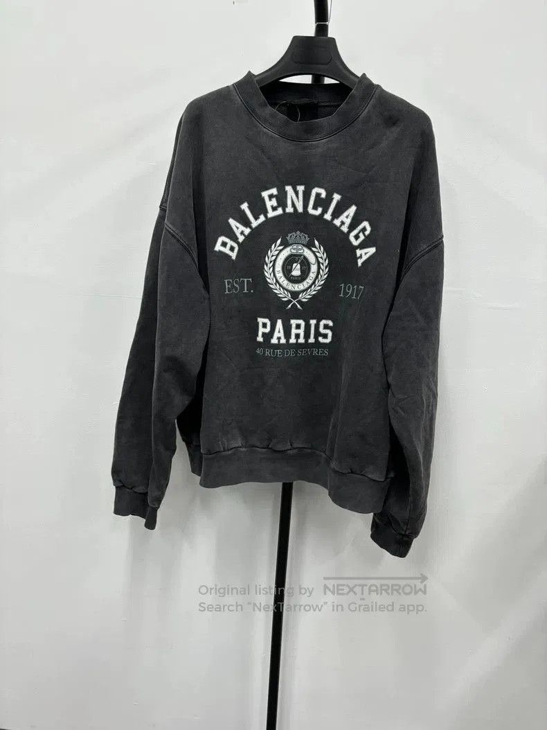 Balenciaga Balenciaga Paris Crown Wheat Vintage Hoodie. Size US M / EU 48-50 / 2 - 1 Thumbnail