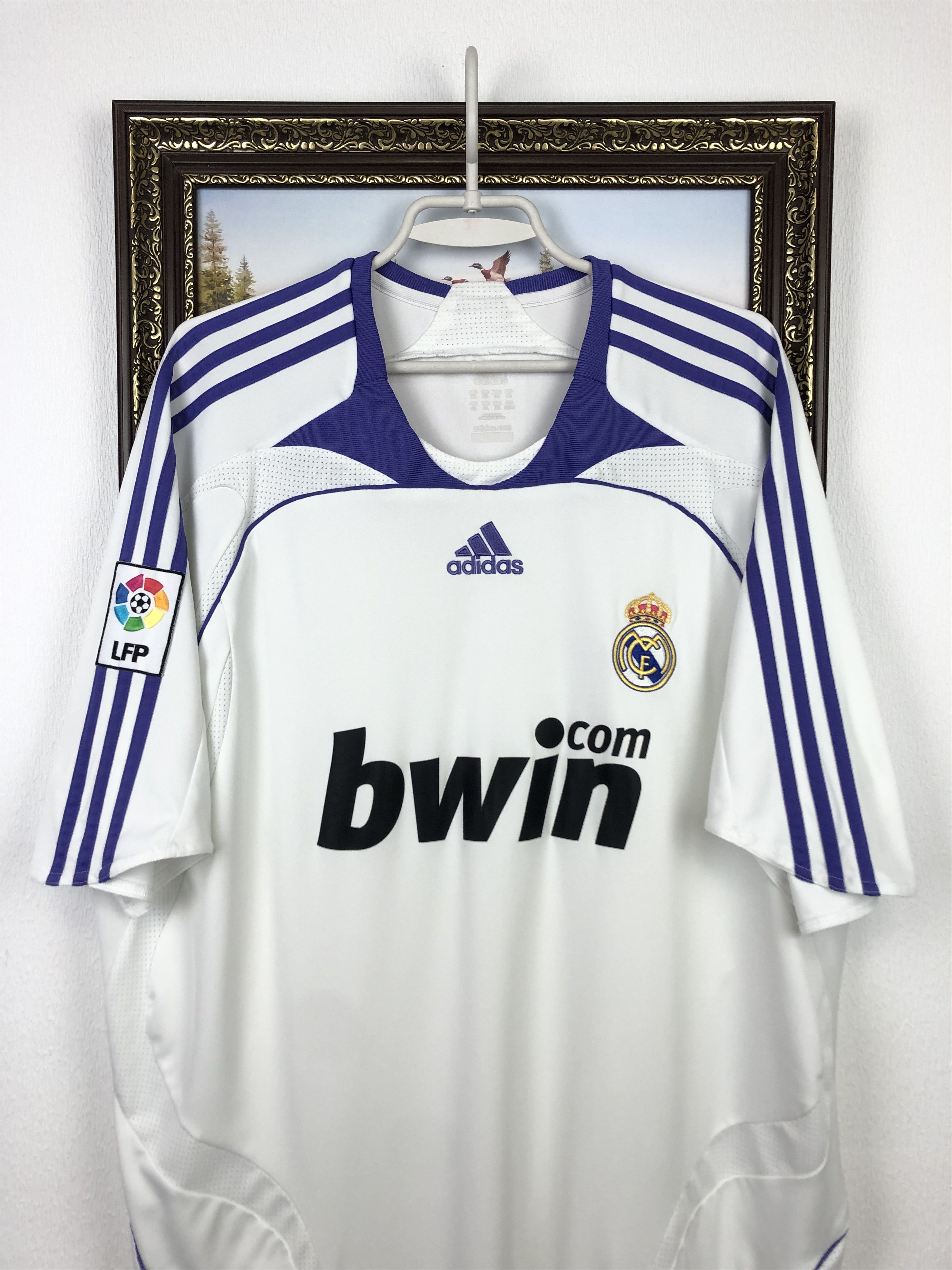 Adidas Real Madrid Home football shirt 2007 Soccer Adidas Jersey Size US XXL / EU 58 / 5 - 2 Thumbnail
