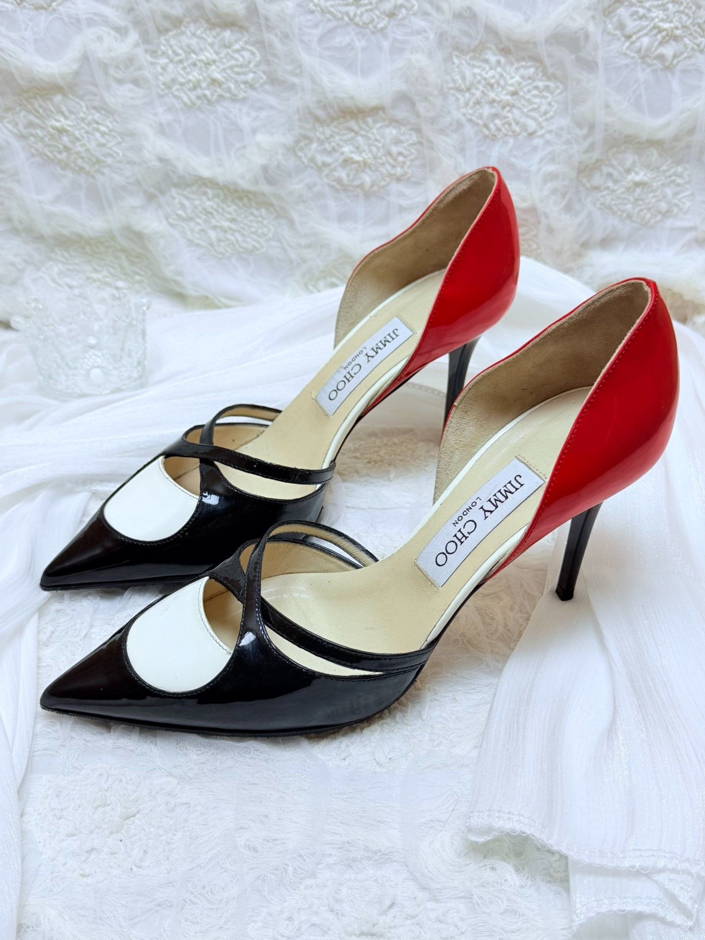 Jimmy Choo Jimmy Choo Patent Black Lowtop Sneakers us_7-5 Women Size US 7.5 / IT 37.5 - 1 Thumbnail