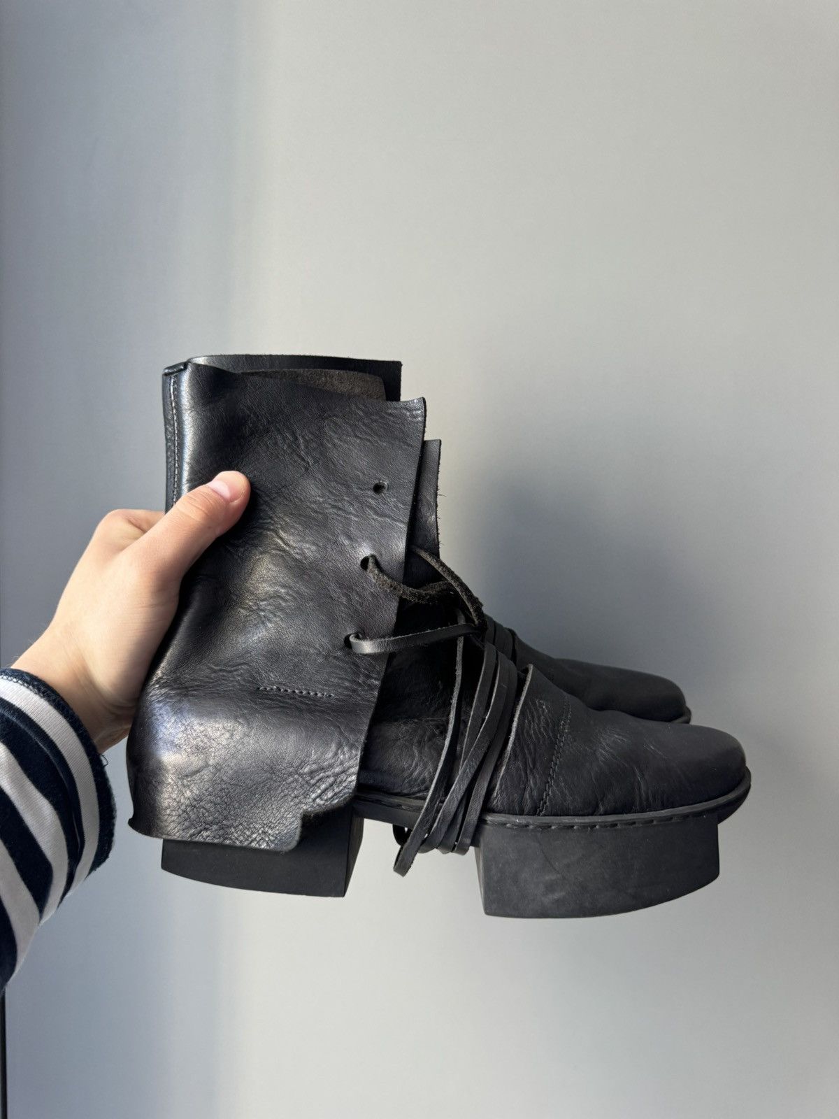 Trippen Trippen Shield F Leather Wrap Straps Boxing Biker Boots Size US 8 / IT 38 - 3 Thumbnail