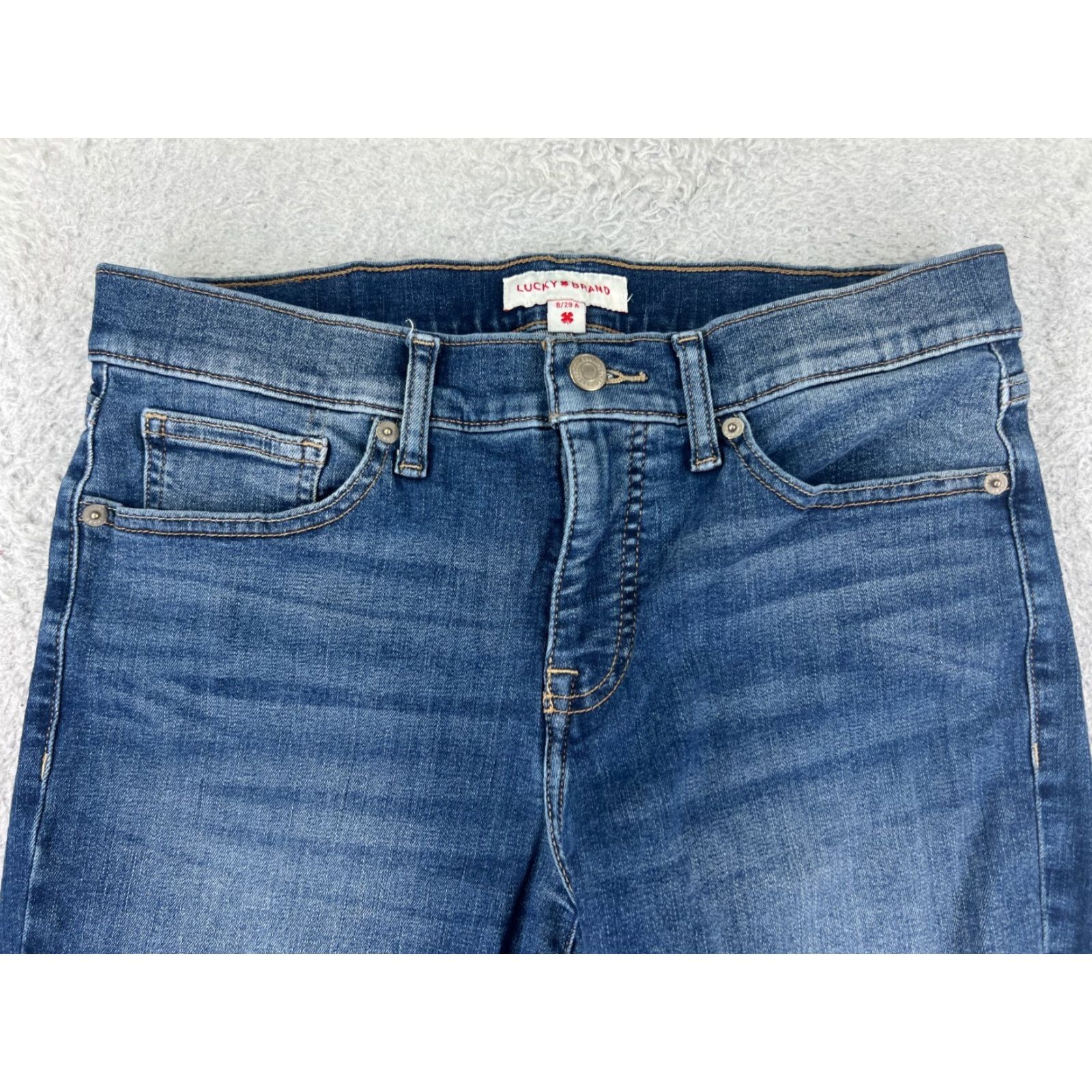Vintage VINTAGE not applicable; rely on original: "Lucky Pants Womens 8 Blue Denim Jeans Ava Mid Rise Skinny Cotton Blend 29x25" Size 30" / US 8 / IT 44 - 4 Thumbnail