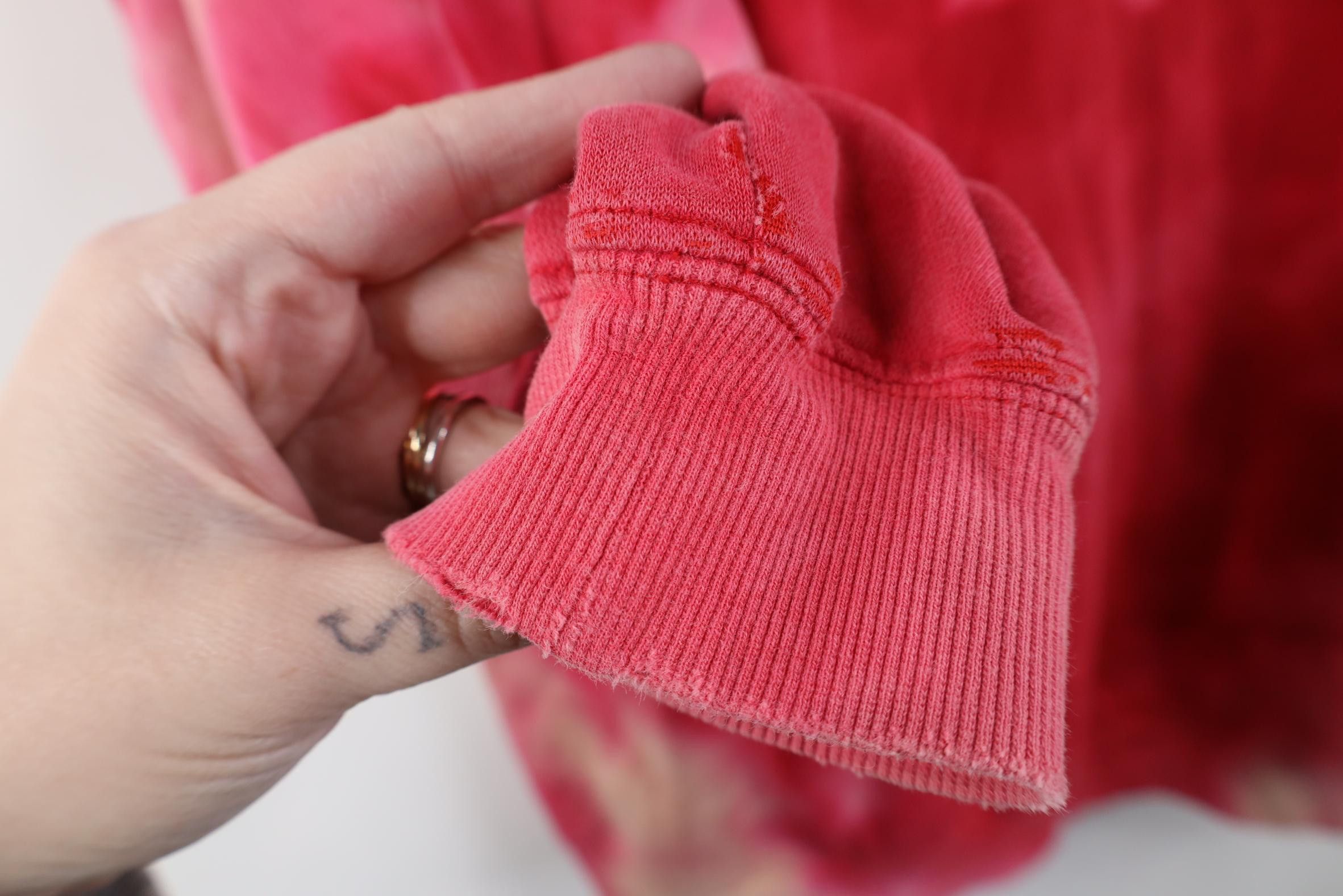 Adidas Vintage 90s Y2K Adidas Acid Wash Crewneck Sweatshirt Red Size L / US 10 / IT 46 - 8 Thumbnail