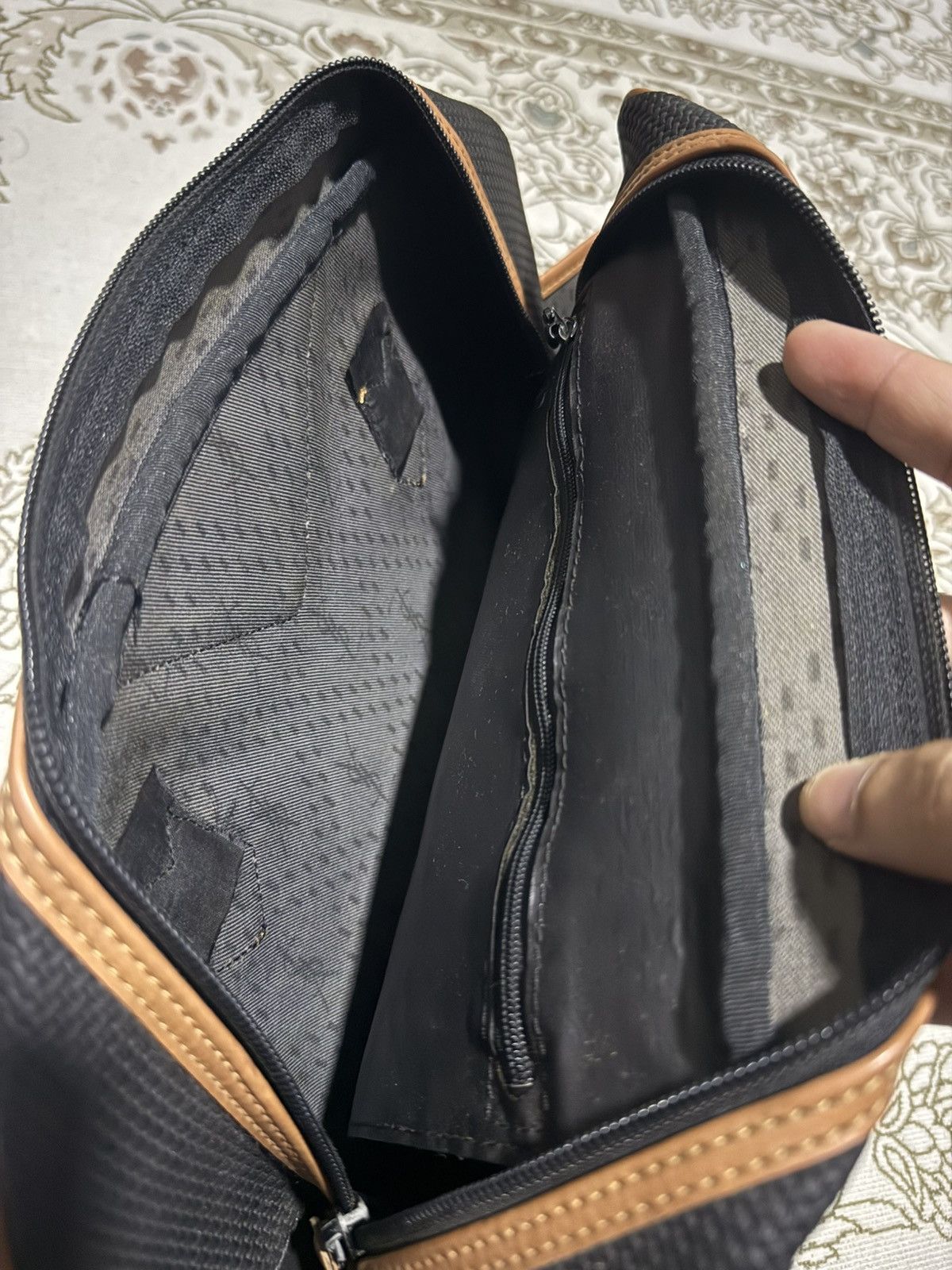 Vintage × Yves Saint Laurent Vtg YSL Pvc Leather Boston Brown Handle Size ONE SIZE - 8 Thumbnail