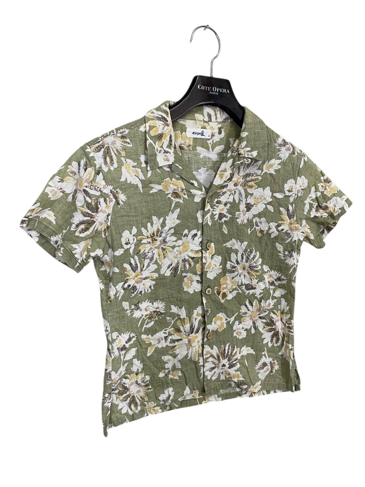 45rpm × Japanese Brand Vintage 45rpm floral crop hawaiian shirt button ups Size S / US 4 / IT 40 - 3 Thumbnail