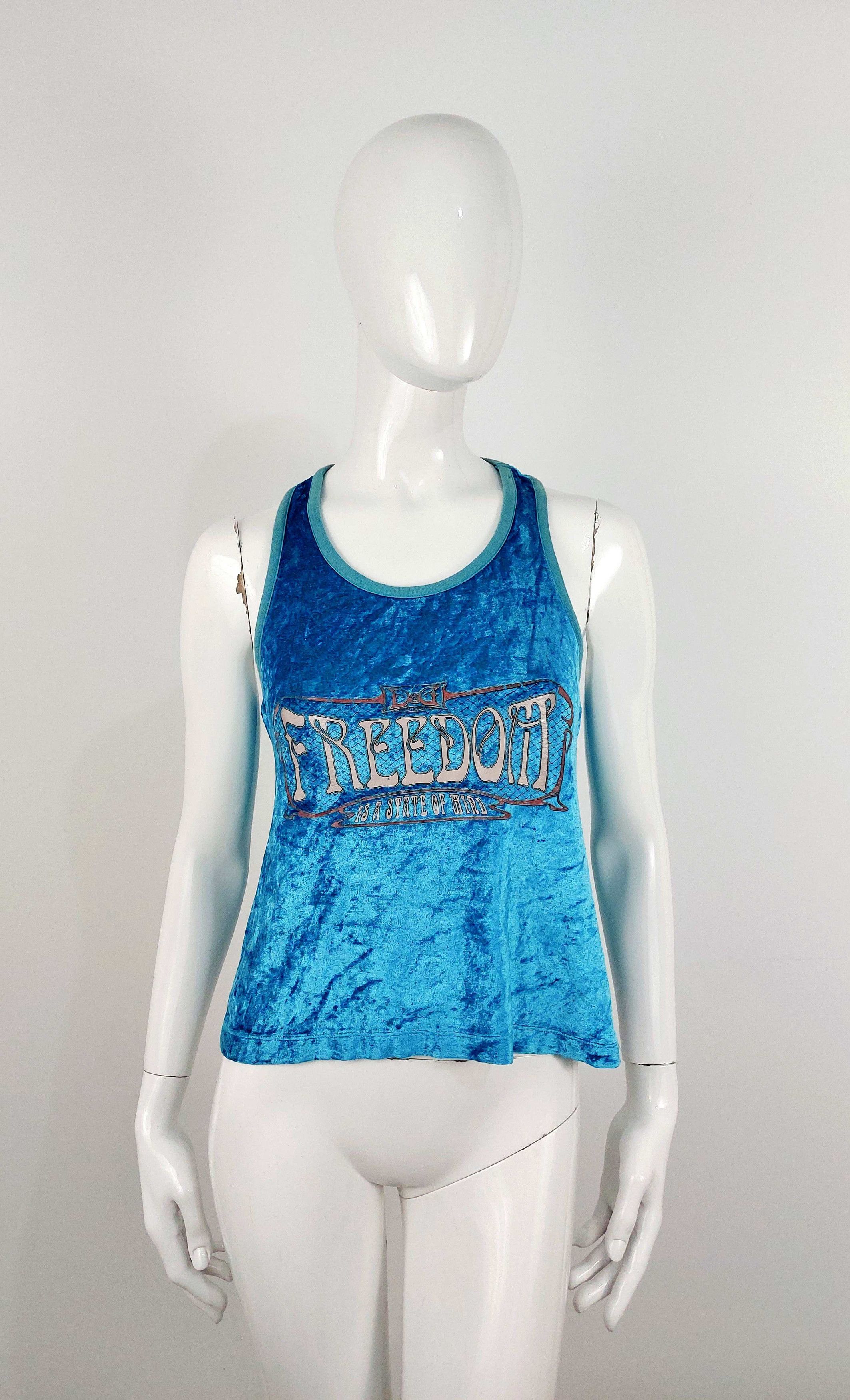Dolce & Gabbana Dolce & Gabbana Freedom Velvet Gossip Girl Tank Top Size XL / US 12-14 / IT 48-50 - 3 Thumbnail