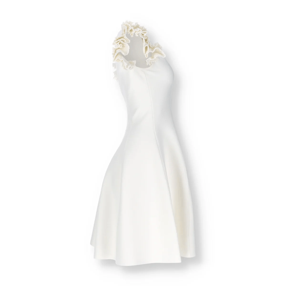 Alexander McQueen o1y0325 Mini Dress in White Size M / US 6-8 / IT 42-44 - 3 Thumbnail