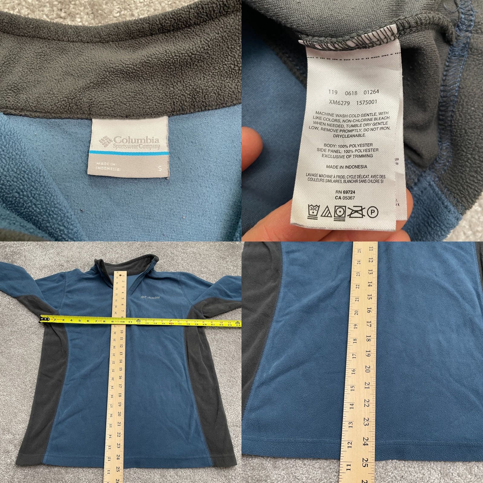 Vintage Columbia Jacket Men's S Blue Fleece Jacket 1/4 Zip Outdoor Hiking Klamath Range Mens Size US S / EU 44-46 / 1 - 8 Thumbnail