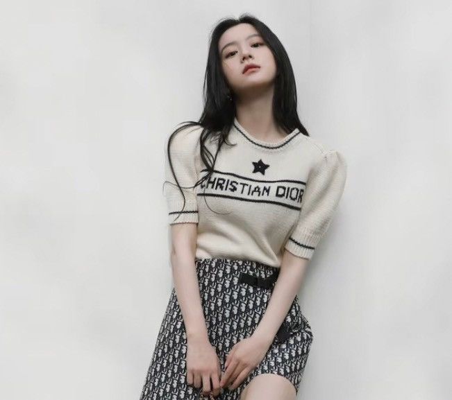 Dior Dior Beige Striped Wool Short Sleeve Knit Top K26WX Size XS / US 0-2 / IT 36-38 - 9 Thumbnail