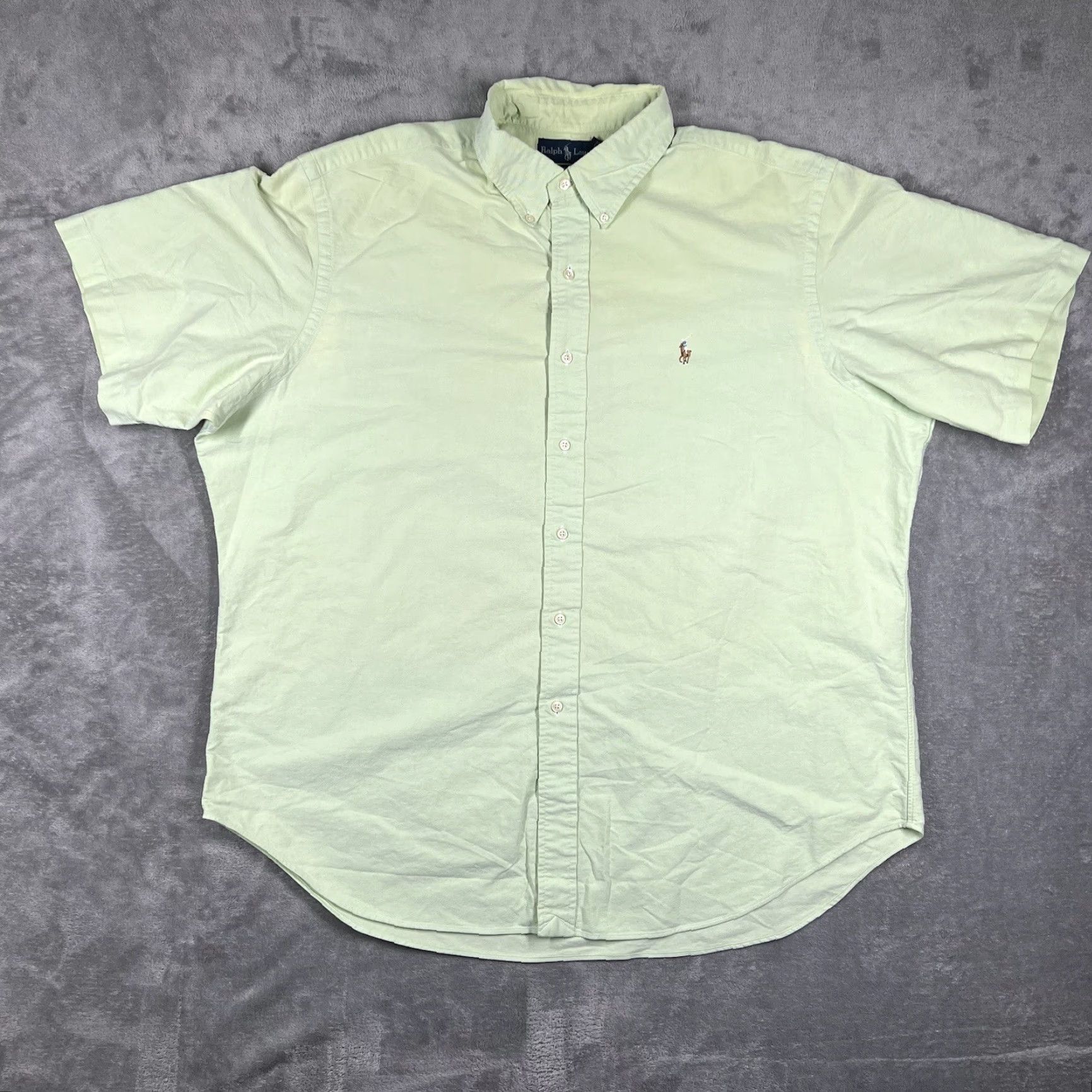 Ralph Lauren Ralph Lauren Shirt Short Sleeve Light Green Classic Fit Mens Size XXL Size US XXL / EU 58 / 5 - 2 Thumbnail