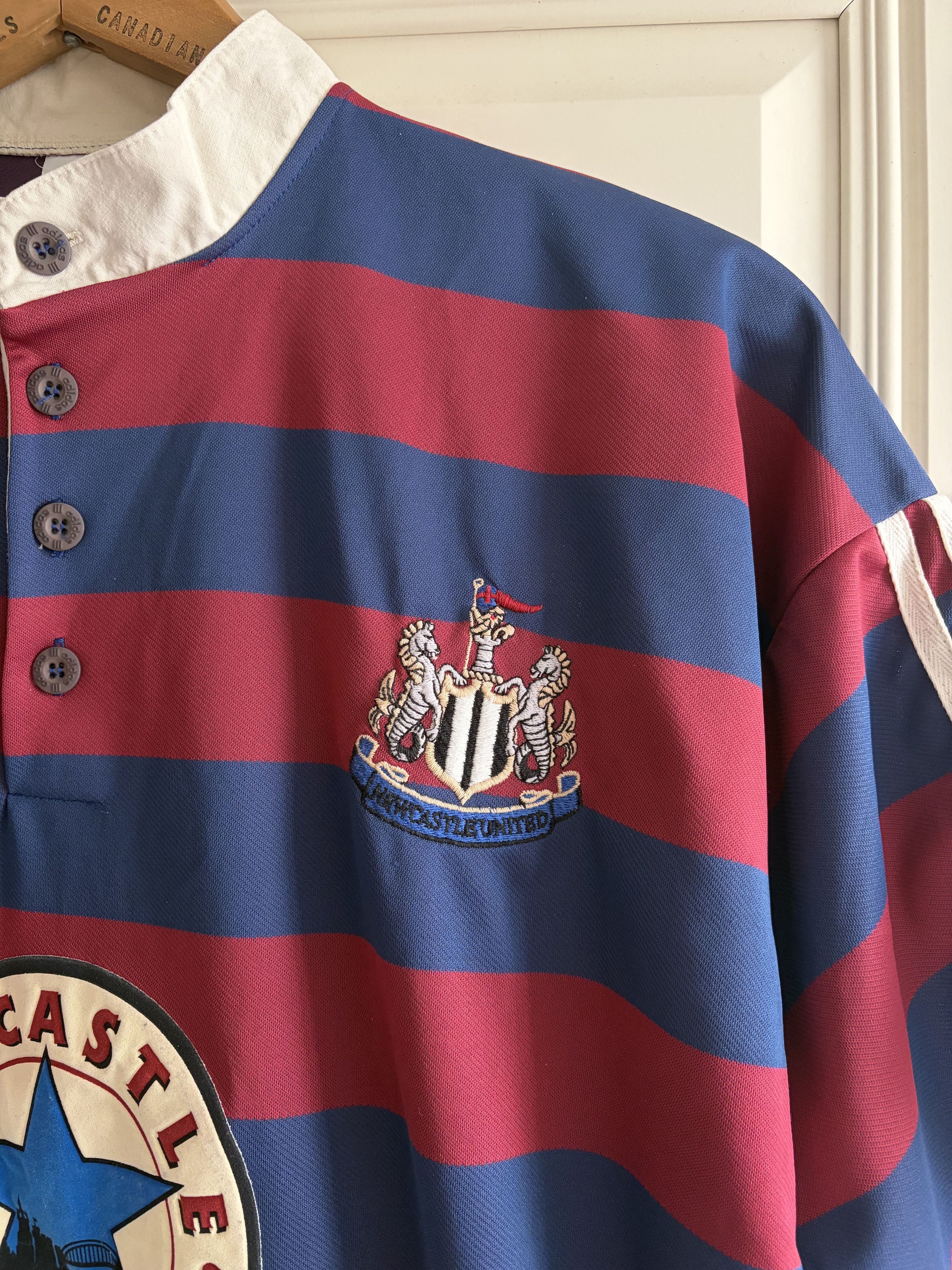 Adidas Vintage Adidas Newcastle 1995/96 Away Soccer Jersey Size US L / EU 52-54 / 3 - 4 Thumbnail
