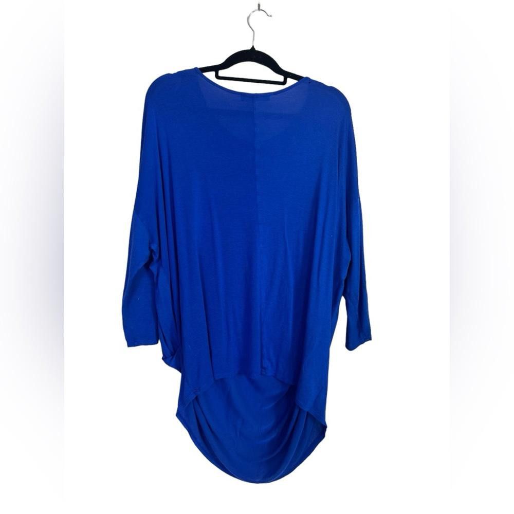 Designer Fashion To Figure l Cobalt Blue Dolman Drape Sleeve Top 3X Size 3XL / US 20-22 - 4 Thumbnail