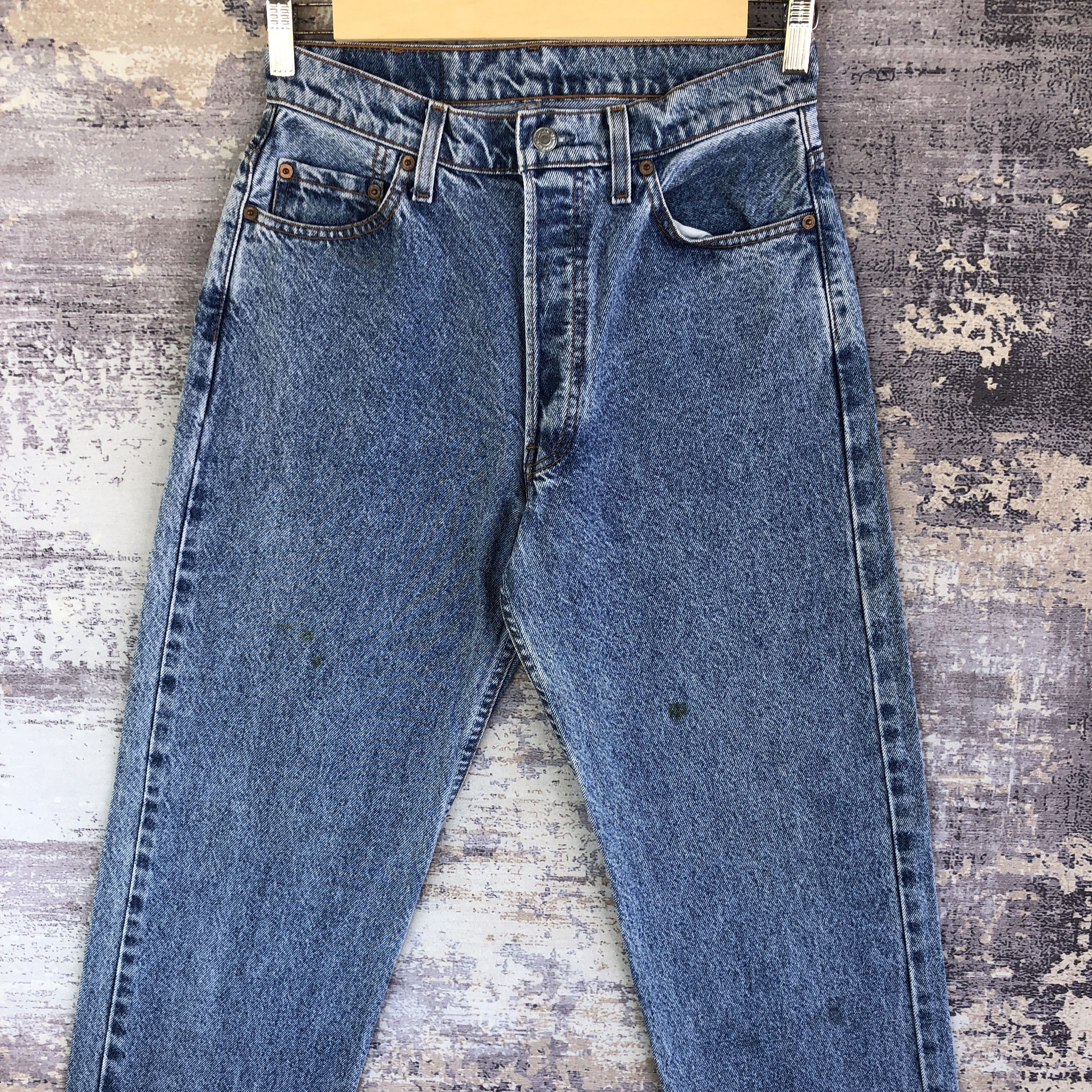 Levi's Vintage 80s Levis 505 Faded Stonewash Jeans Button Fly Denim Size US 28 / EU 44 - 3 Thumbnail